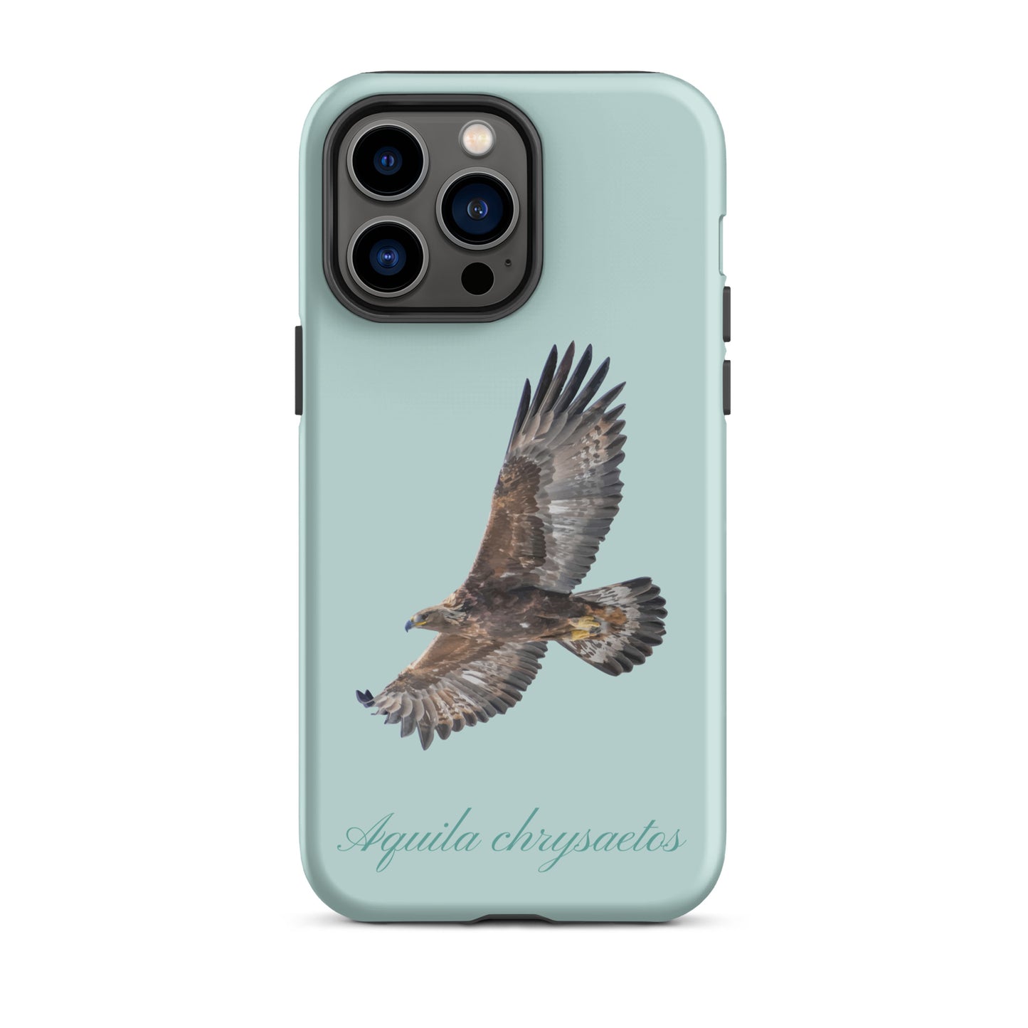 Hellblaue iPhone-Hülle mit Steinadler-Motiv, Schutzhülle aus robustem Material für Apple iPhone