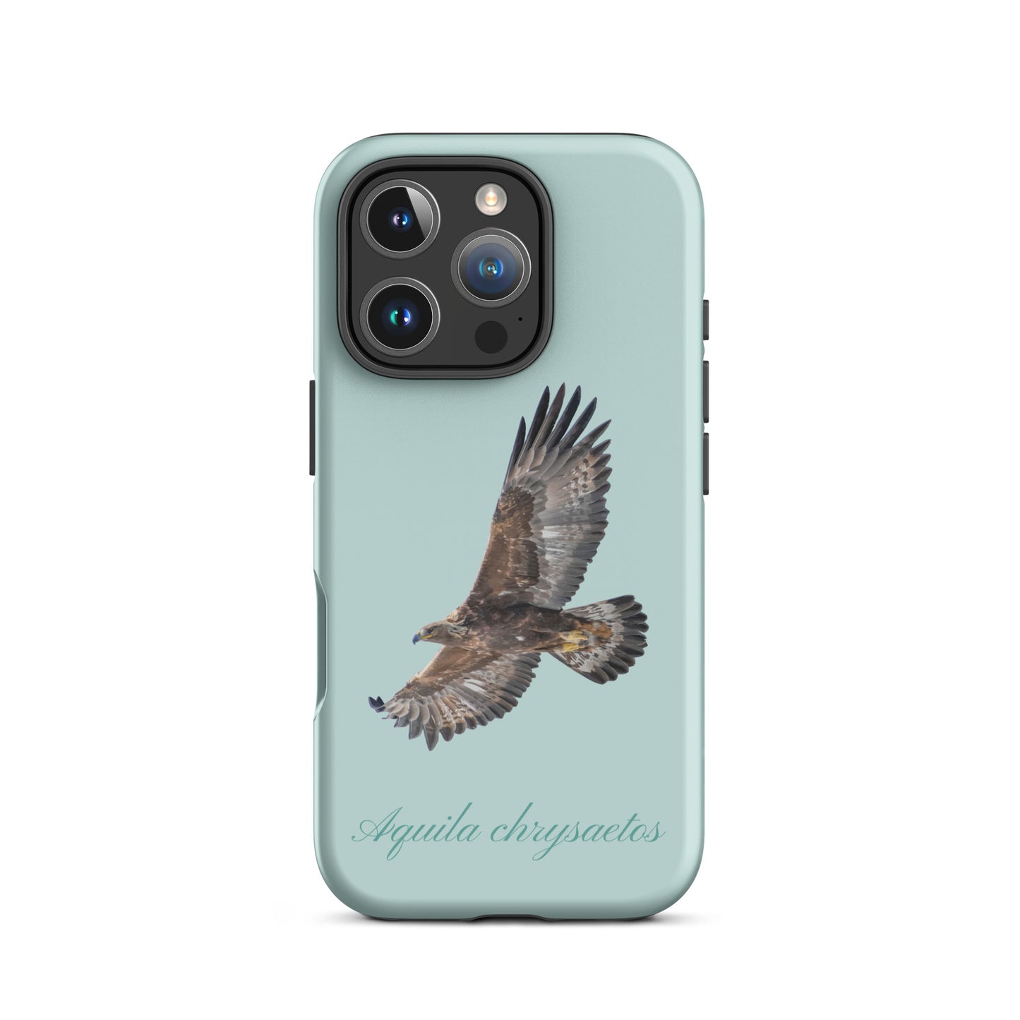 iPhone Hülle mit Steinadler Motiv in Hellblau, Schutzhülle aus robustem Kunststoff für Apple iPhone