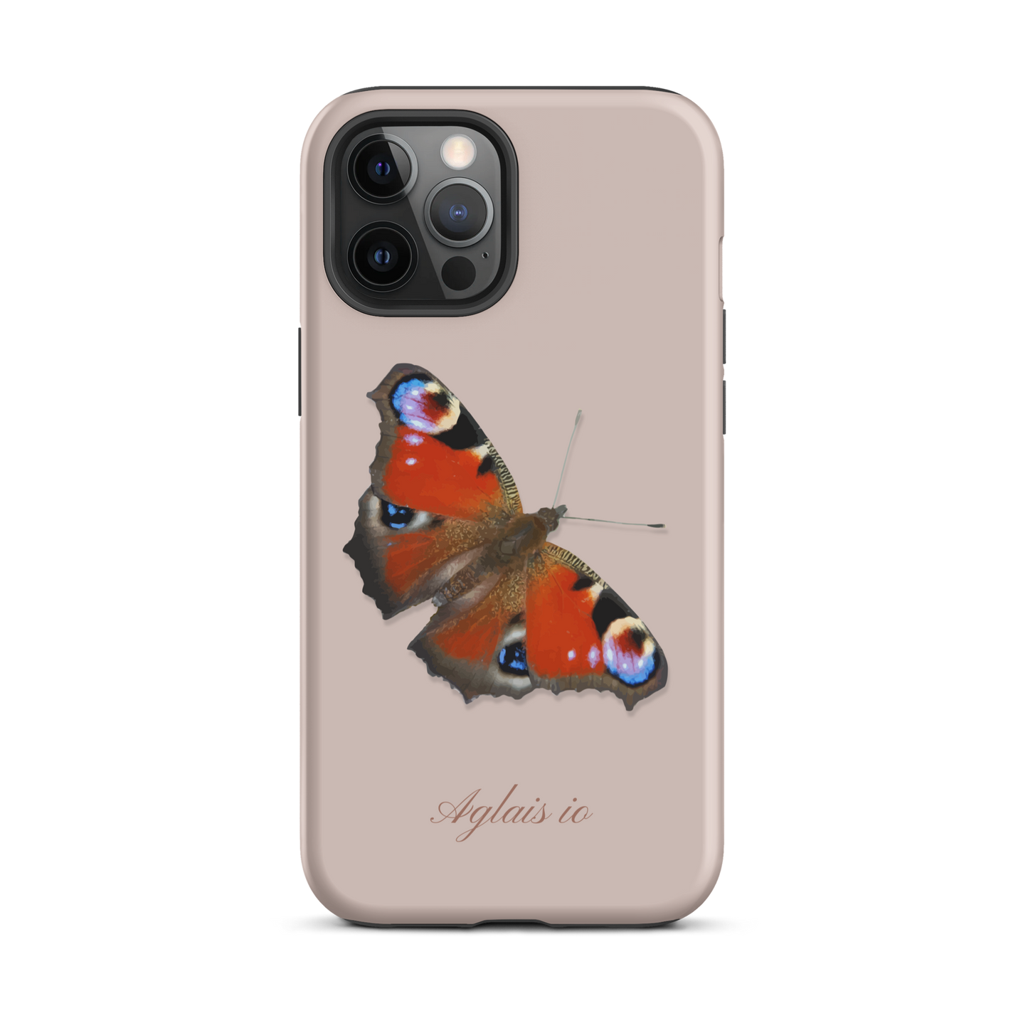 iPhone Hülle mit Tagpfauenauge-Muster in Rosa, Schutzhülle für iPhone