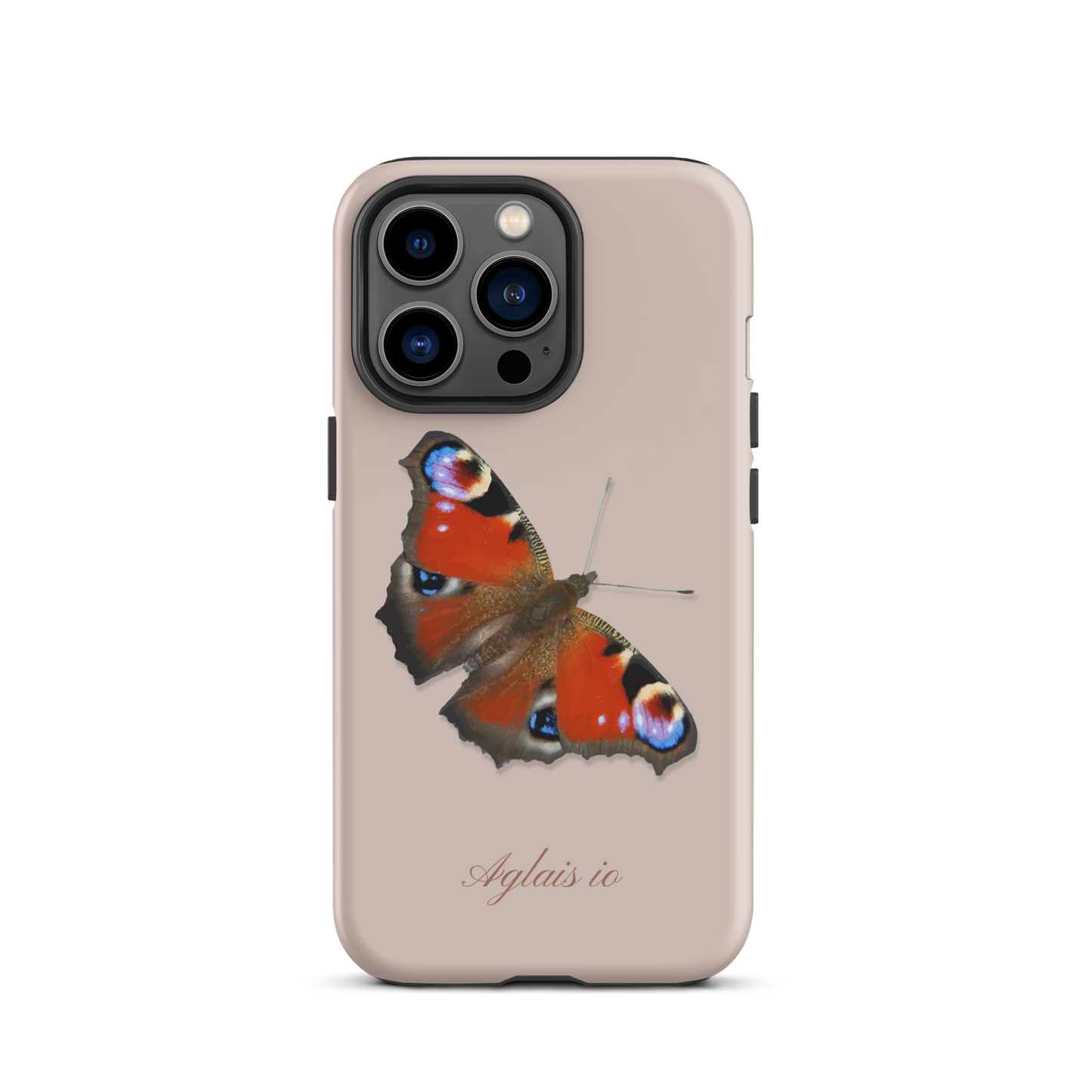 iPhone Hülle mit Tagpfauenauge Motiv in Rosa für iPhone 13