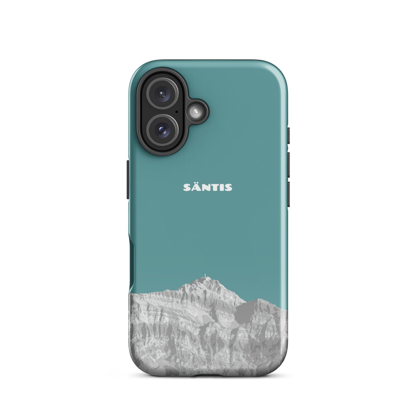 iPhone Case in Kadettenblau mit Säntis Motiv, robuste Handyhülle für iPhone 16