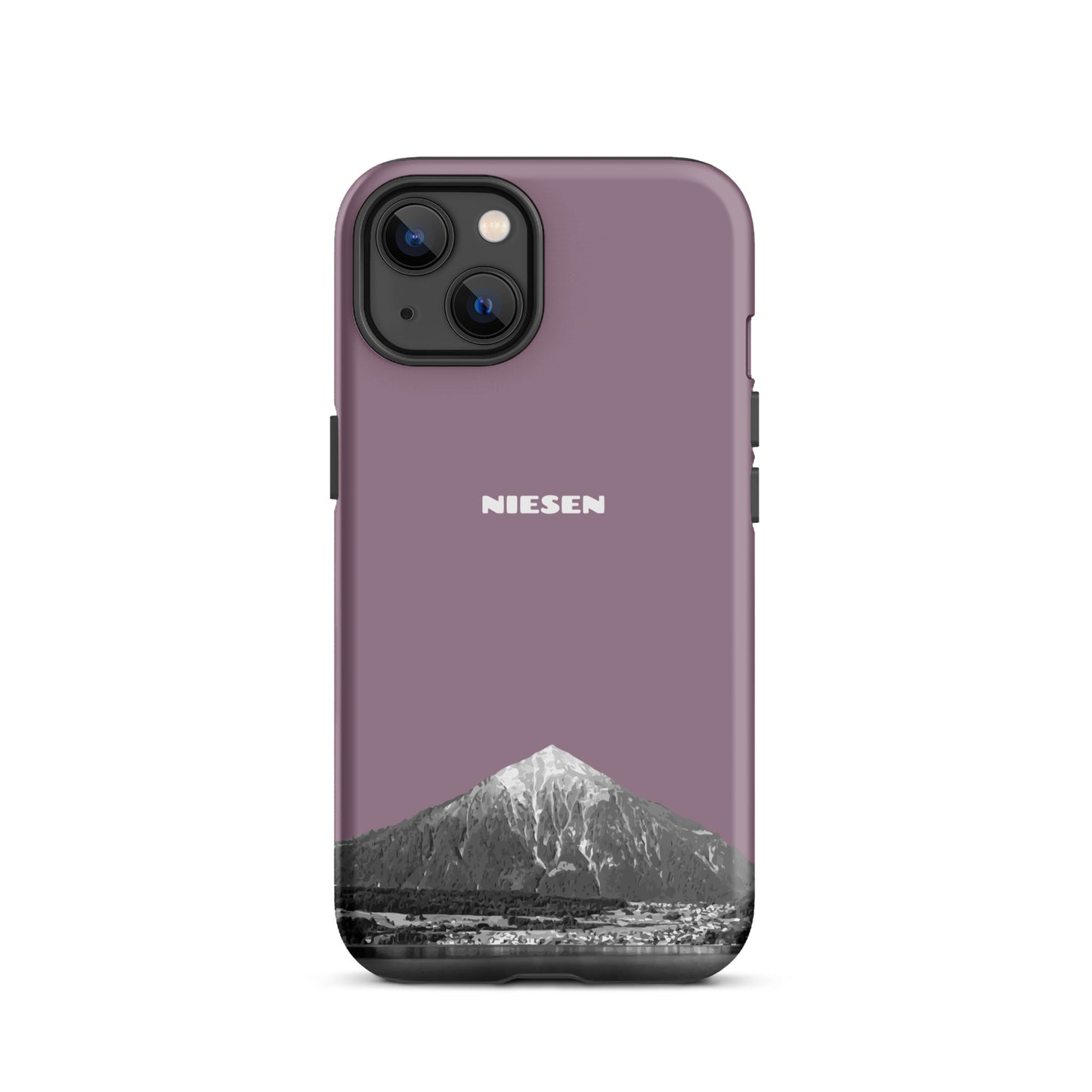 Pastellviolette iPhone 13 Hülle mit Niesen-Motiv, matt, stoßfest