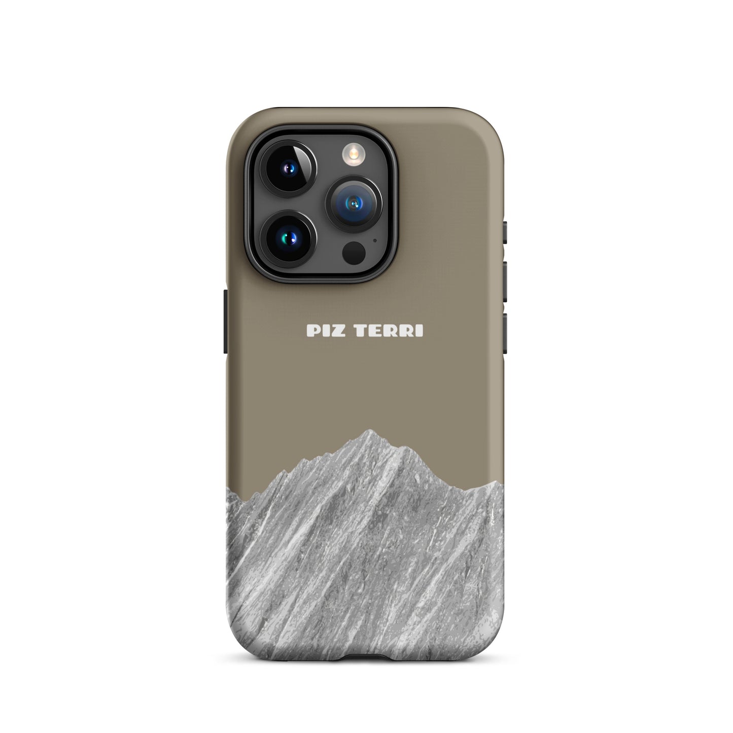 Schwarze Handyhülle für iPhone mit strukturierter Oberfläche und Vallada Logo, Vorderansicht.