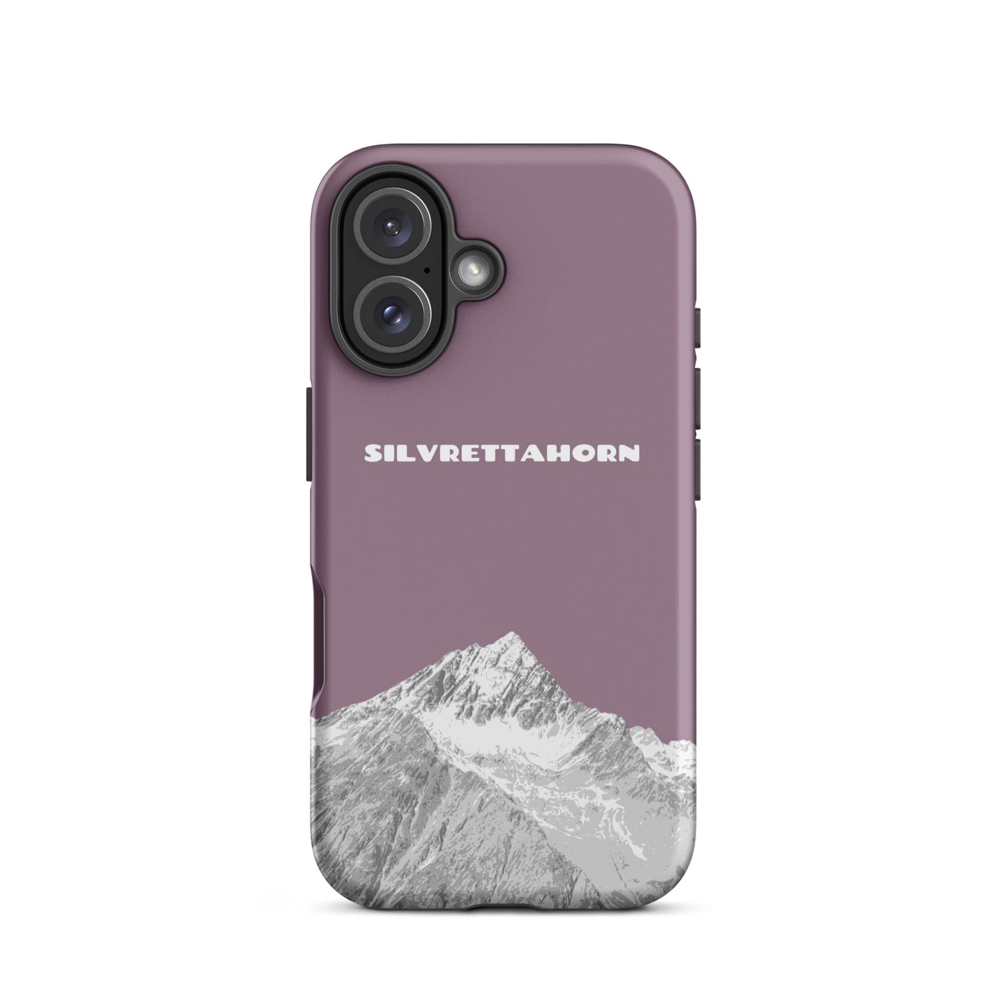 iPhone Hülle mit Silvrettahorn Motiv in Pastellviolett, matt