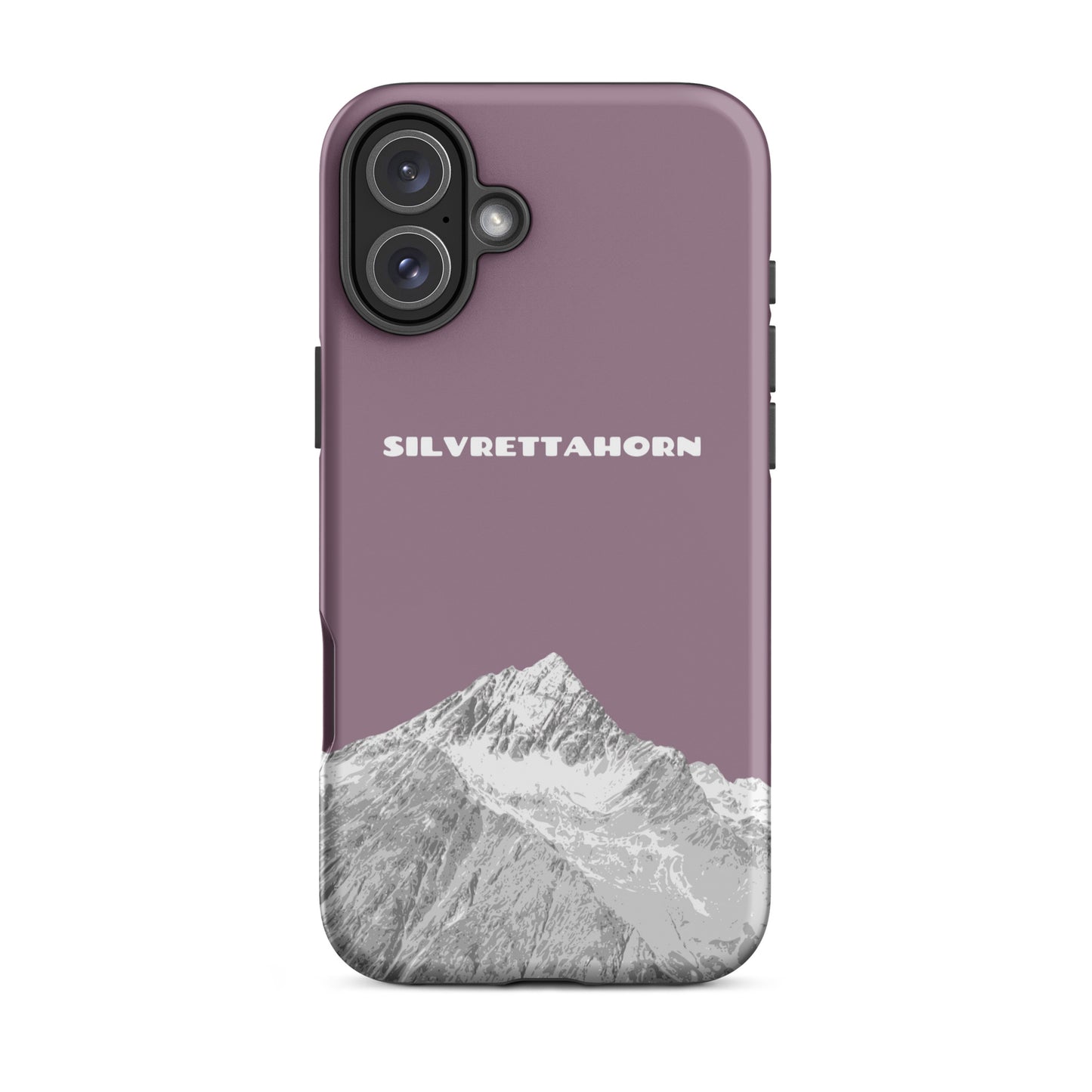 Matte iPhone 16 Plus Handyhülle mit Silvrettahorn Motiv in Pastellviolett
