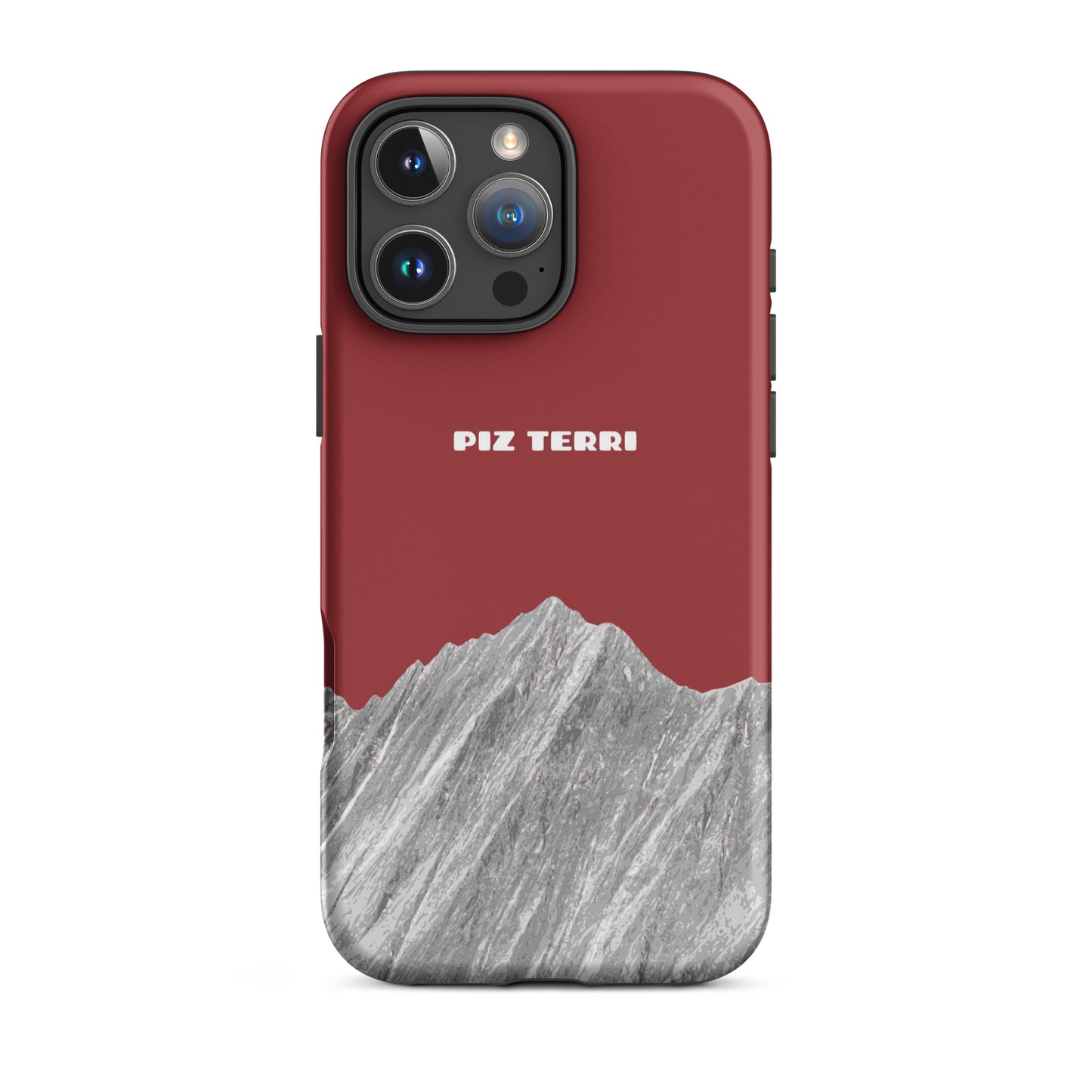 Rote iPhone-Hülle mit Piz-Terri-Design, robuste Silikonhülle für iPhone 16 Pro Max