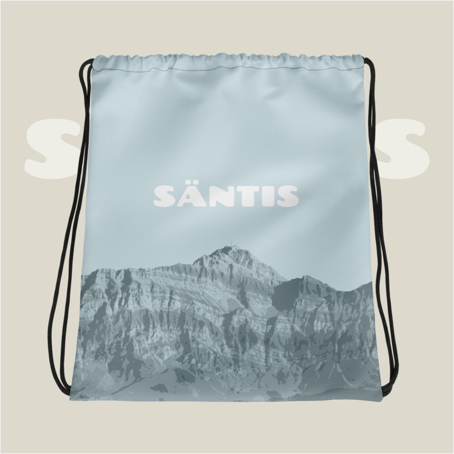 hellblauer Gymbag mit Säntis