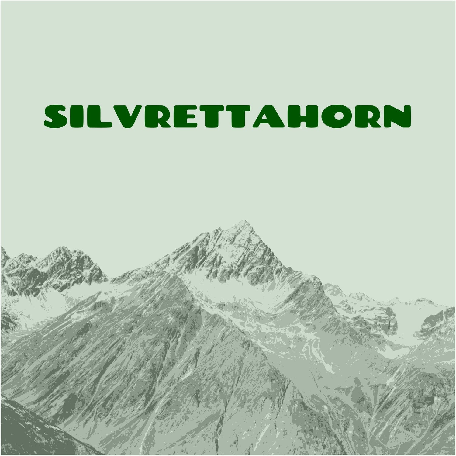 Berggipfel des Silvrettahorn auf der Grenze zwischen Graubünden und Vorarlberg.