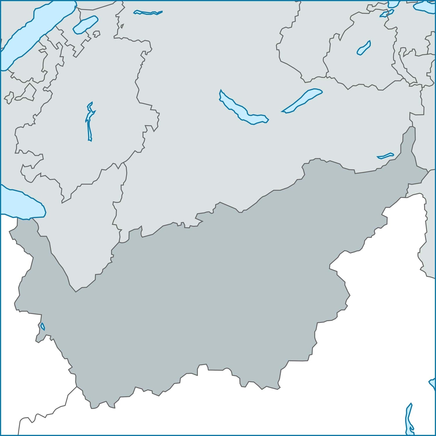 Kartenausschnitt mit dem Kanton Wallis