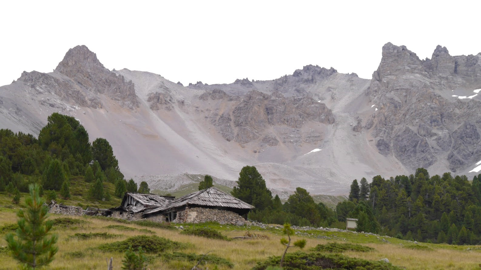 Altes Alpgebäude auf Tamangur Dadora