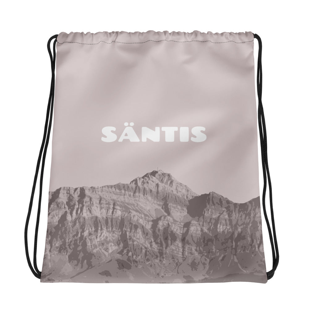 Sportbeutel "Säntis" in Rot mit Kordelzug, ideal für Sport und Freizeit.