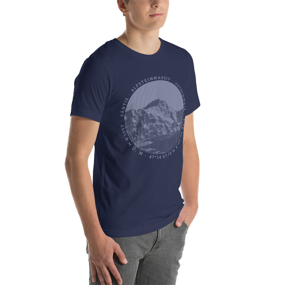 Mann mit Säntis-T-Shirt.