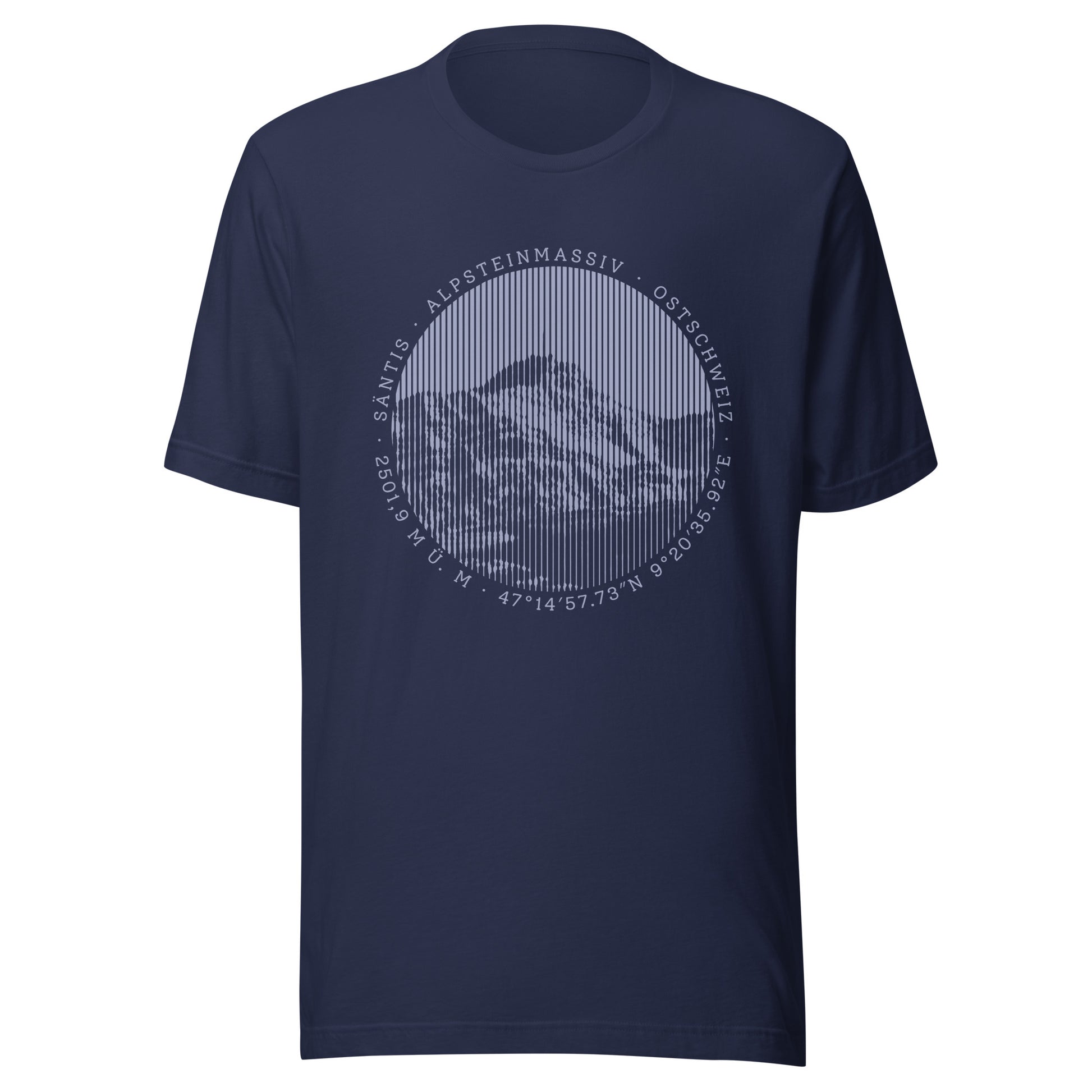 T-Shirt mit kurzen Ärmeln in Navyblau mit dem Säntis.