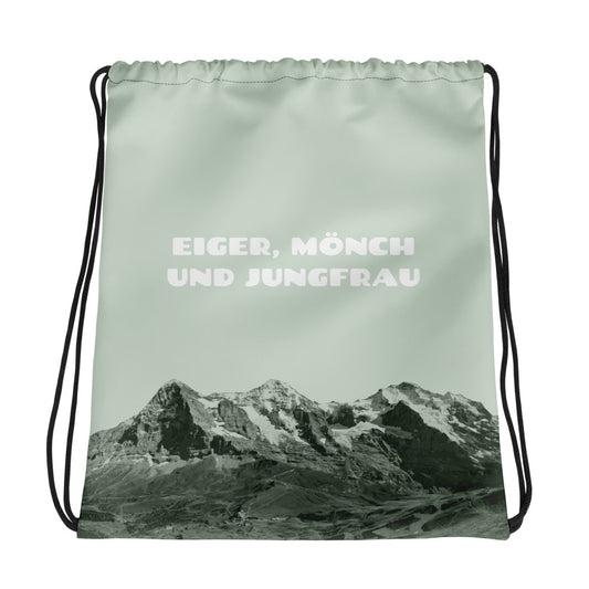 Sportbeutel - Eiger, Mönch und Jungfrau - grün