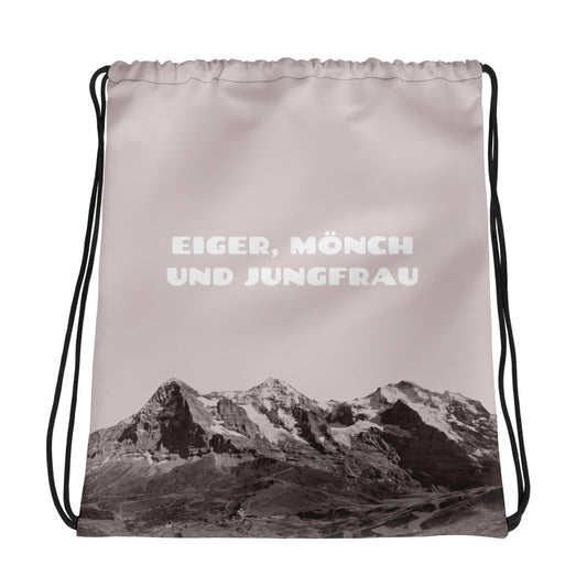 Sportbeutel - Eiger, Mönch und Jungfrau - rot