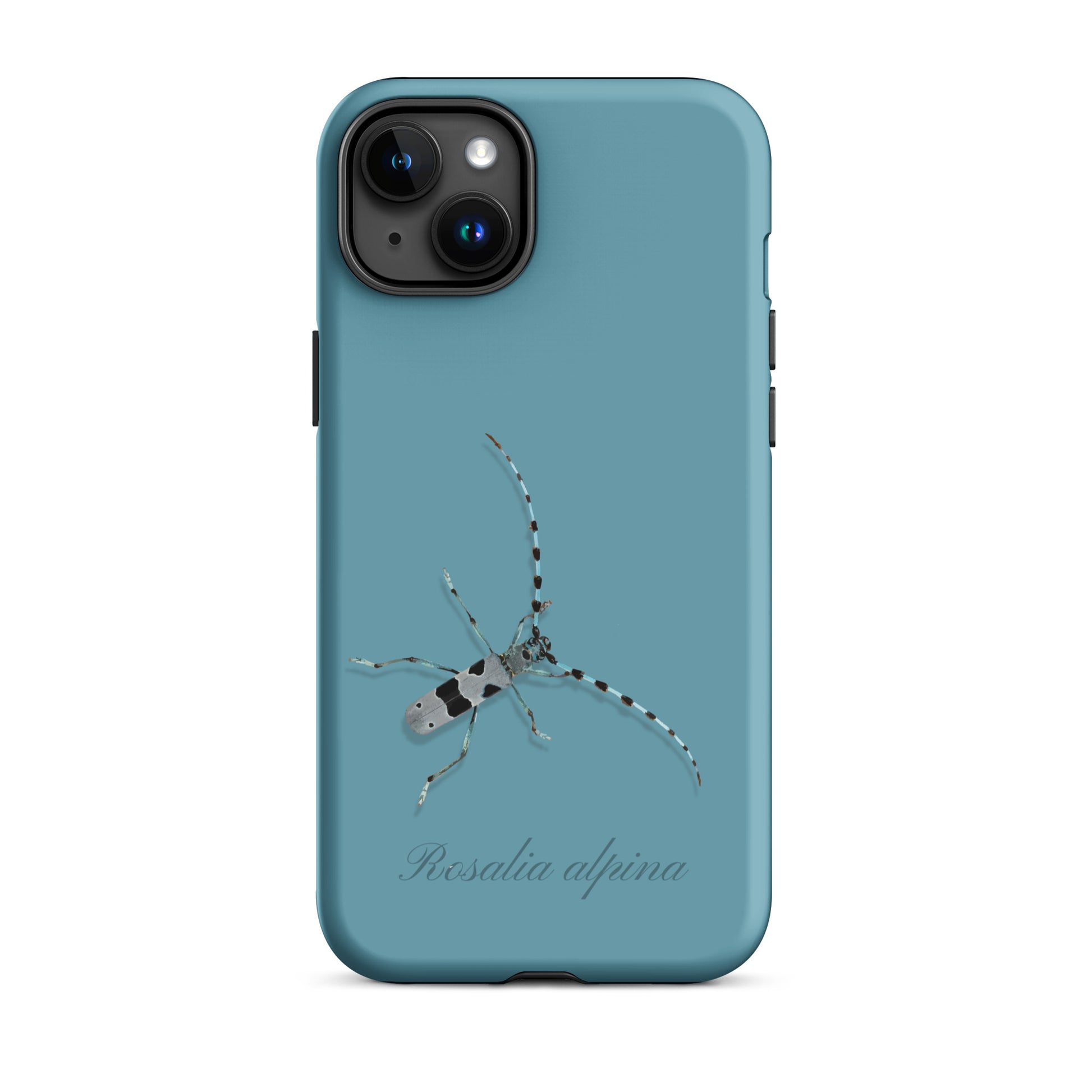iPhone Case Alpenbock in Gletscherwasserblau mit Alpenmotiv