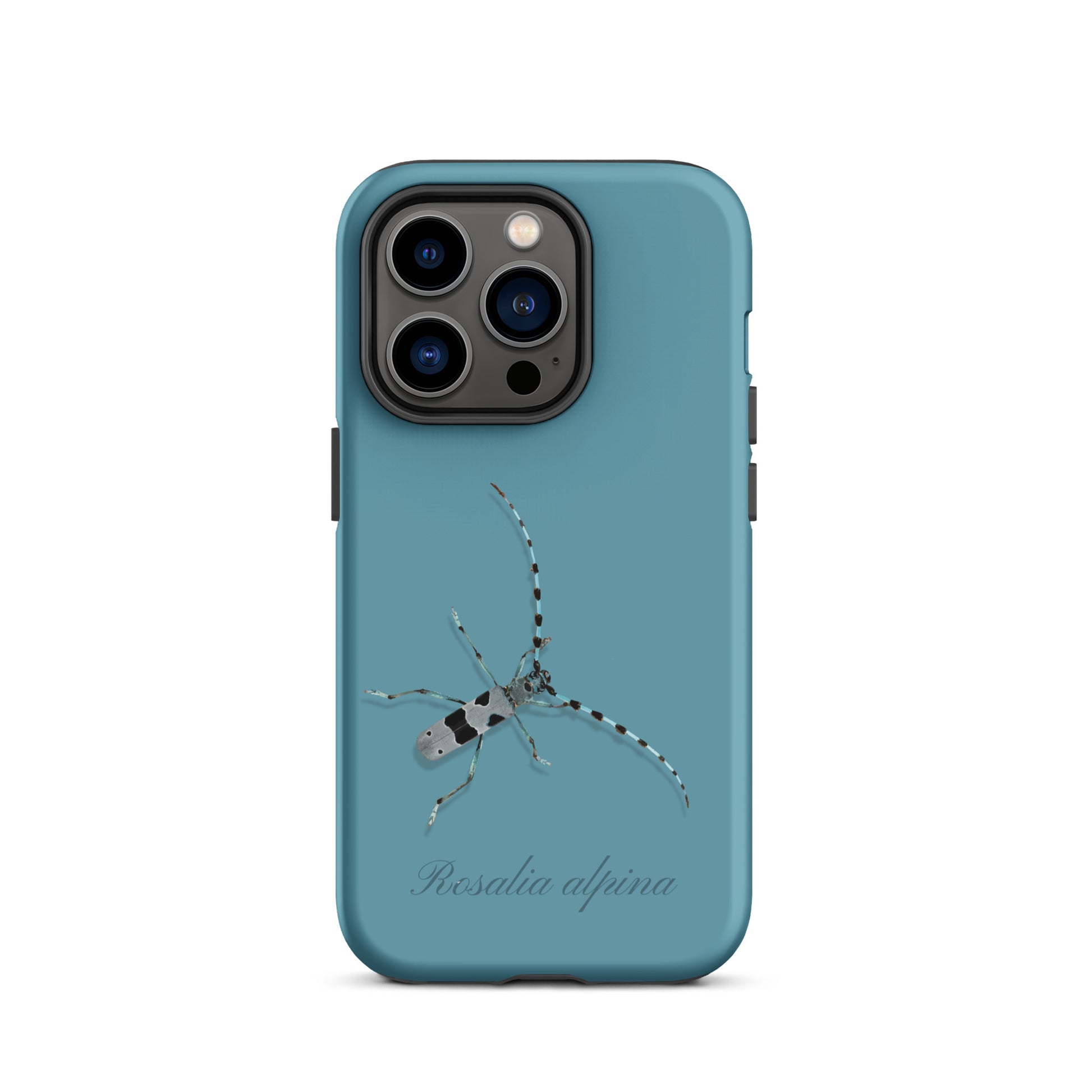iPhone Case Alpenbock in Gletscherwasserblau, robustes Design mit Alpenmotiv.