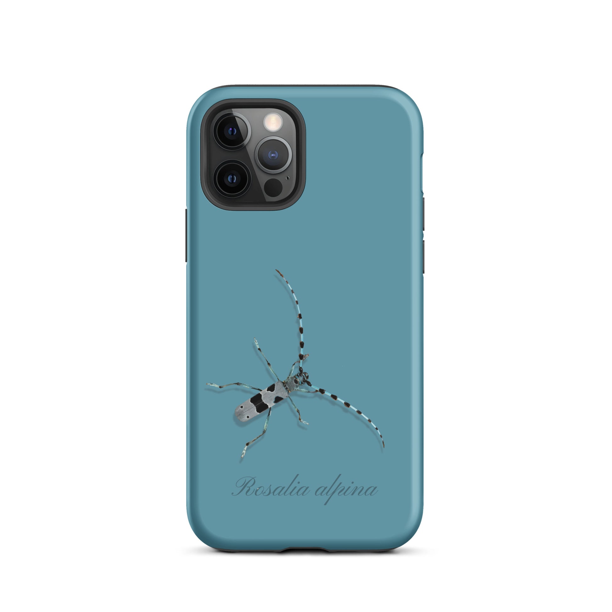 iPhone Case Alpenbock in Gletscherwasserblau, robustes Design mit Alpenmotiv.