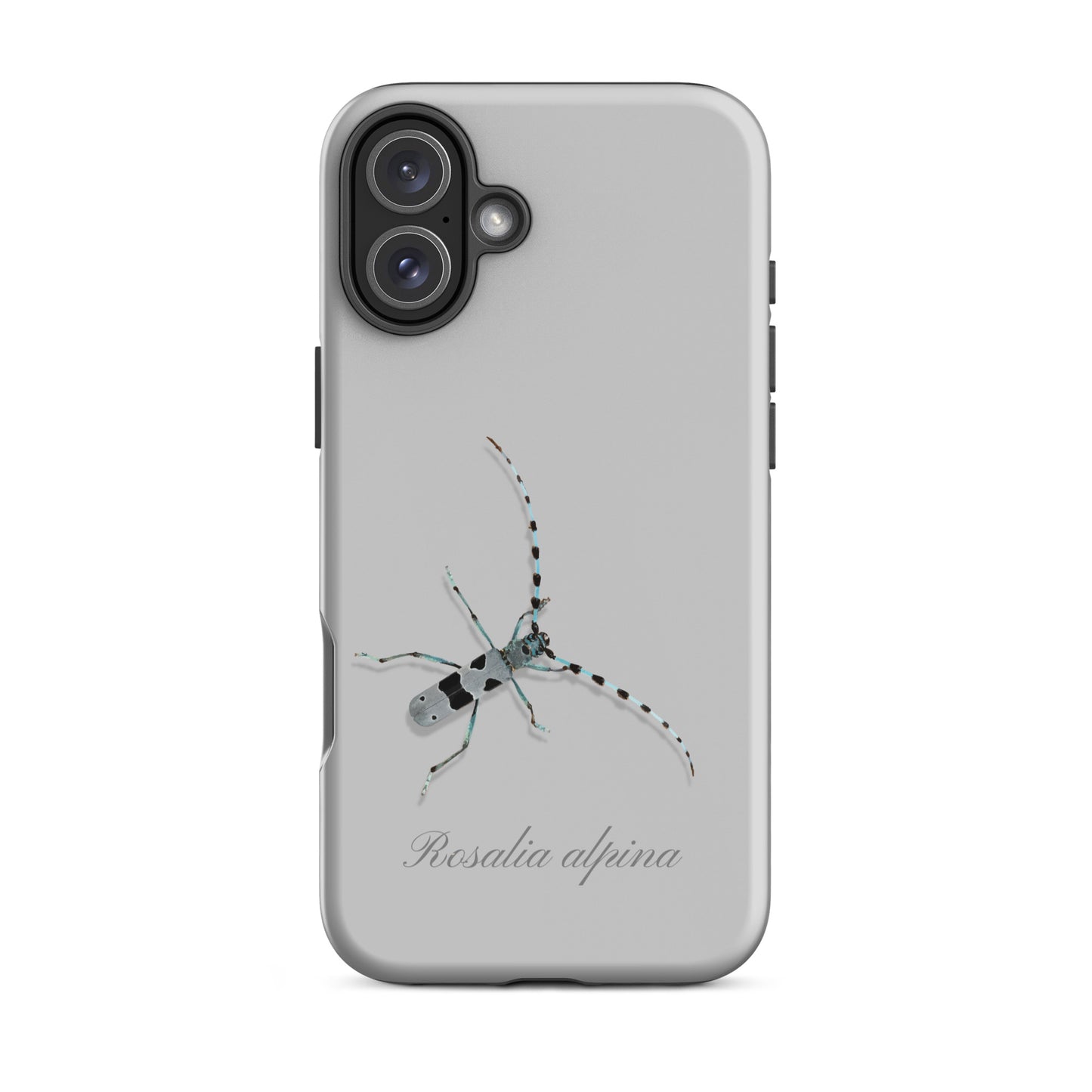 iPhone Case Alpenbock in Grau mit Holzoptik, robuste Handyhülle für iPhone