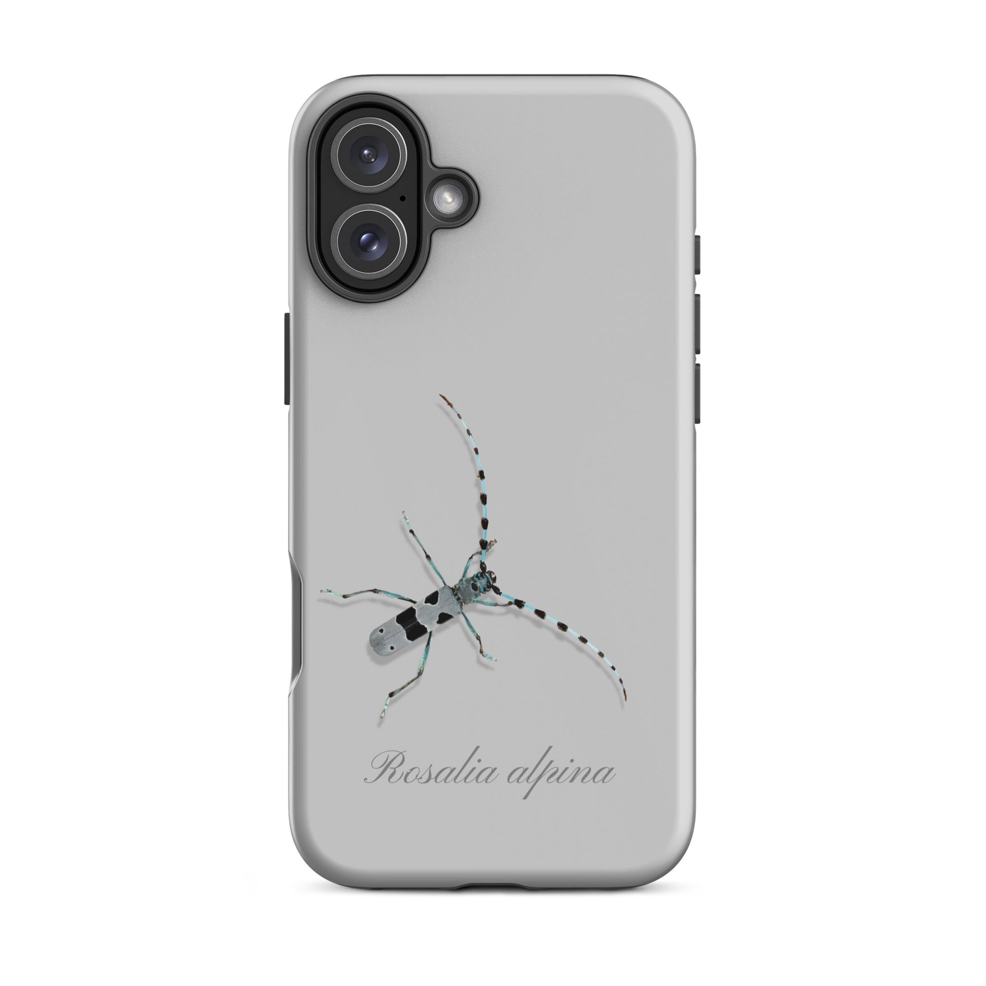 iPhone Case Alpenbock in Grau mit Holzoptik, robuste Handyhülle für iPhone