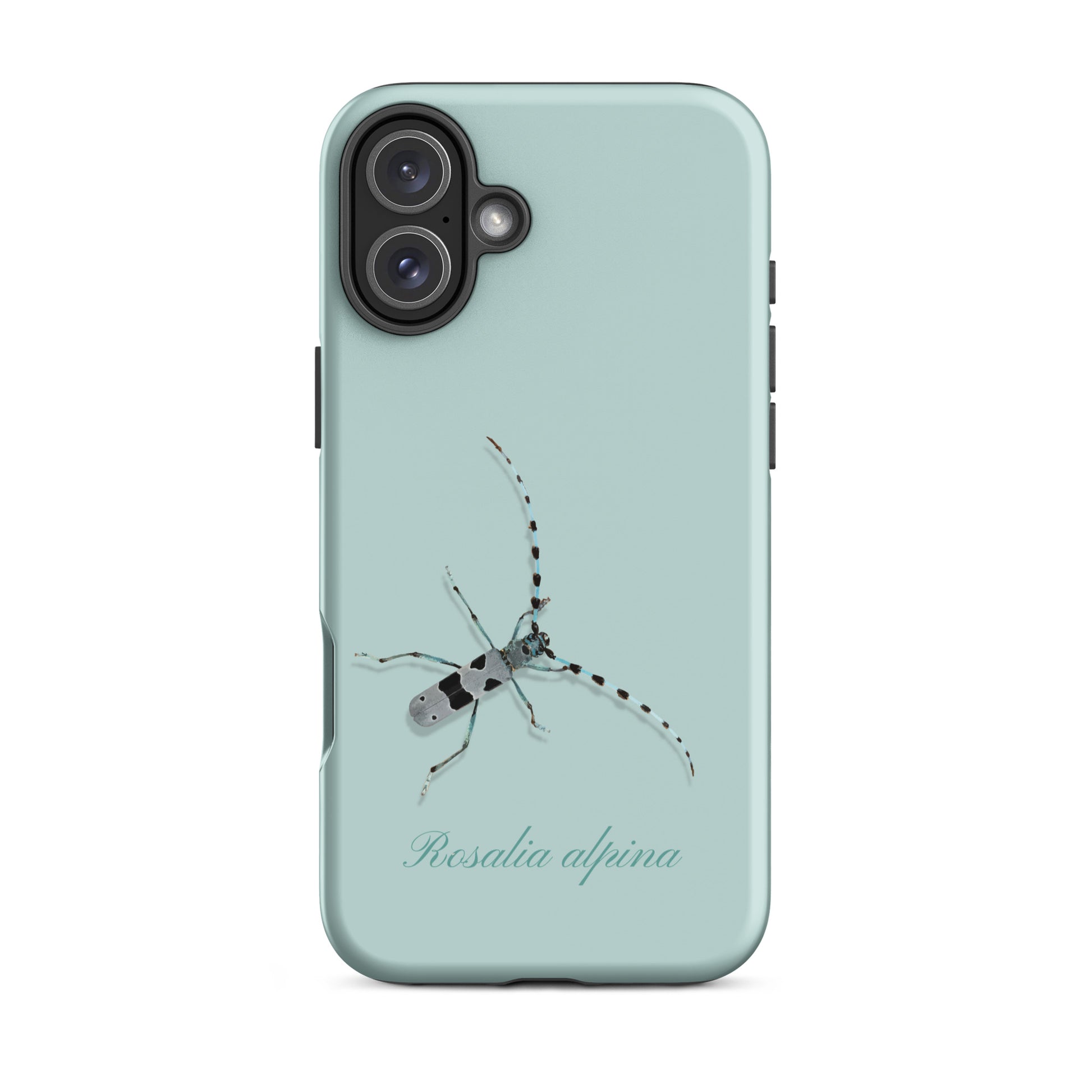 Handyhülle iPhone Case Alpenbock in Hellblau mit Alpenmotiv.
