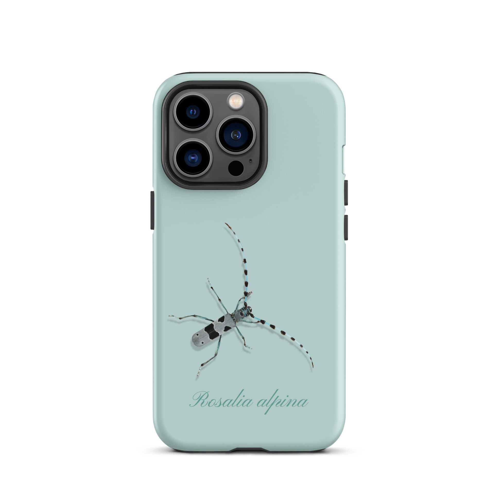 Handyhülle iPhone Case Alpenbock in Hellblau mit Alpenmotiv.