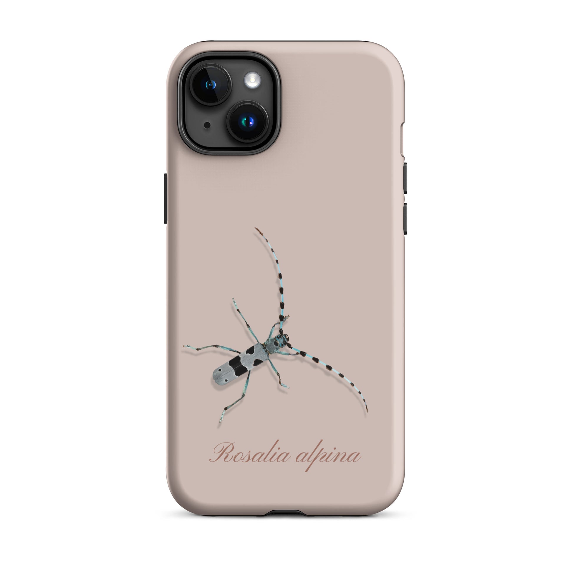 Rosa iPhone-Hülle mit Alpenbock-Motiv in 3D-Optik aus Silikon