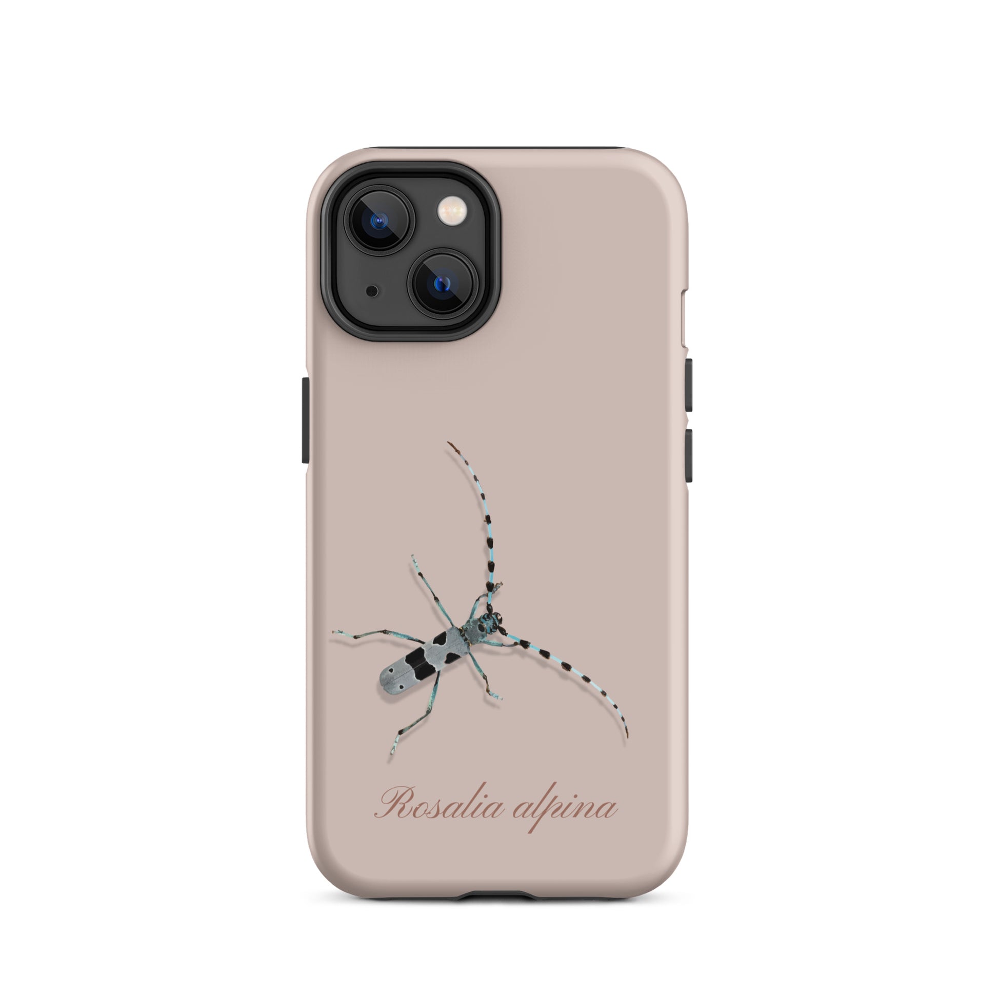 Rosa iPhone Case mit Alpenbock-Motiv, schützende Silikonhülle mit Naturdesign.