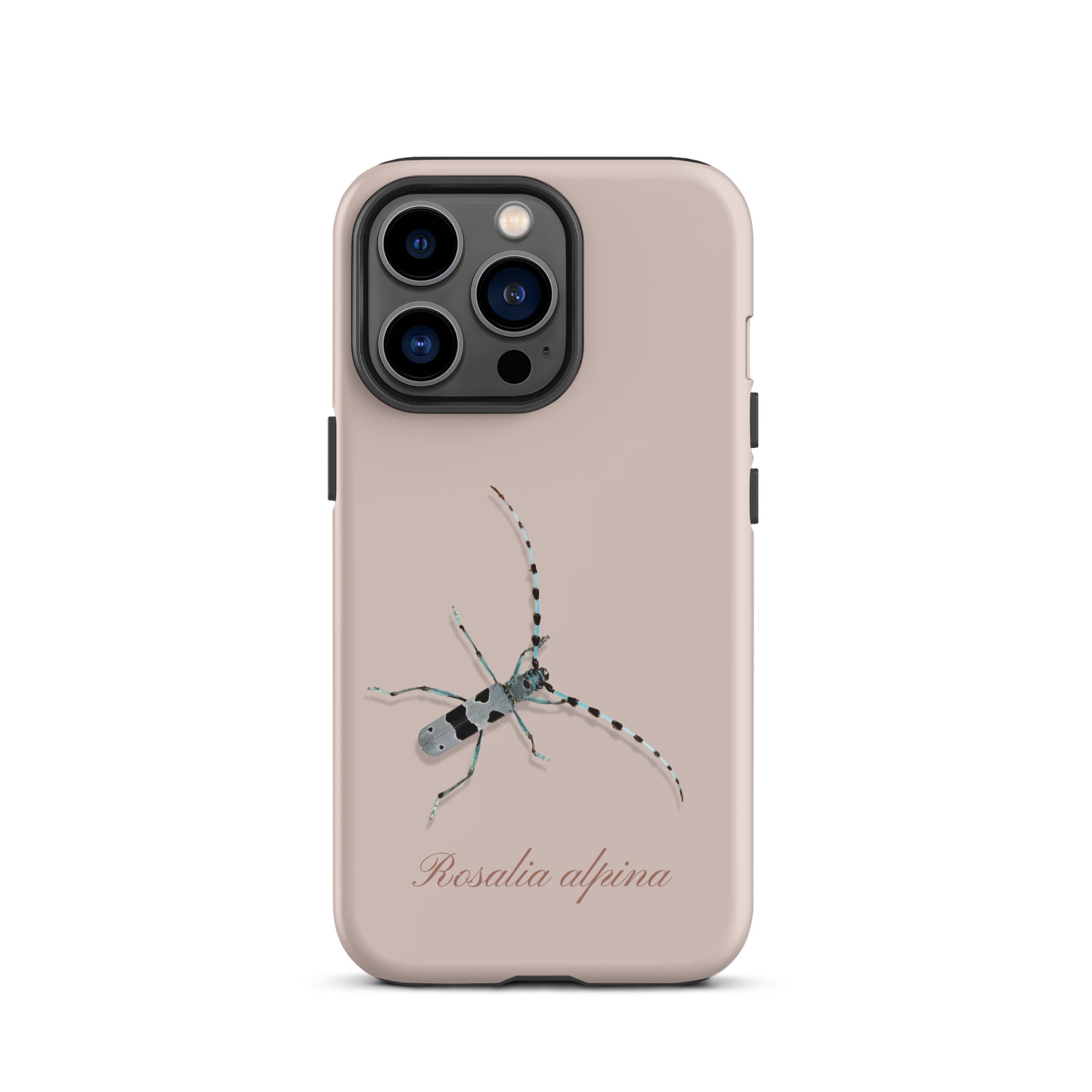 Rosa iPhone-Hülle mit Alpenbock-Motiv, schützende Silikonhülle für iPhone