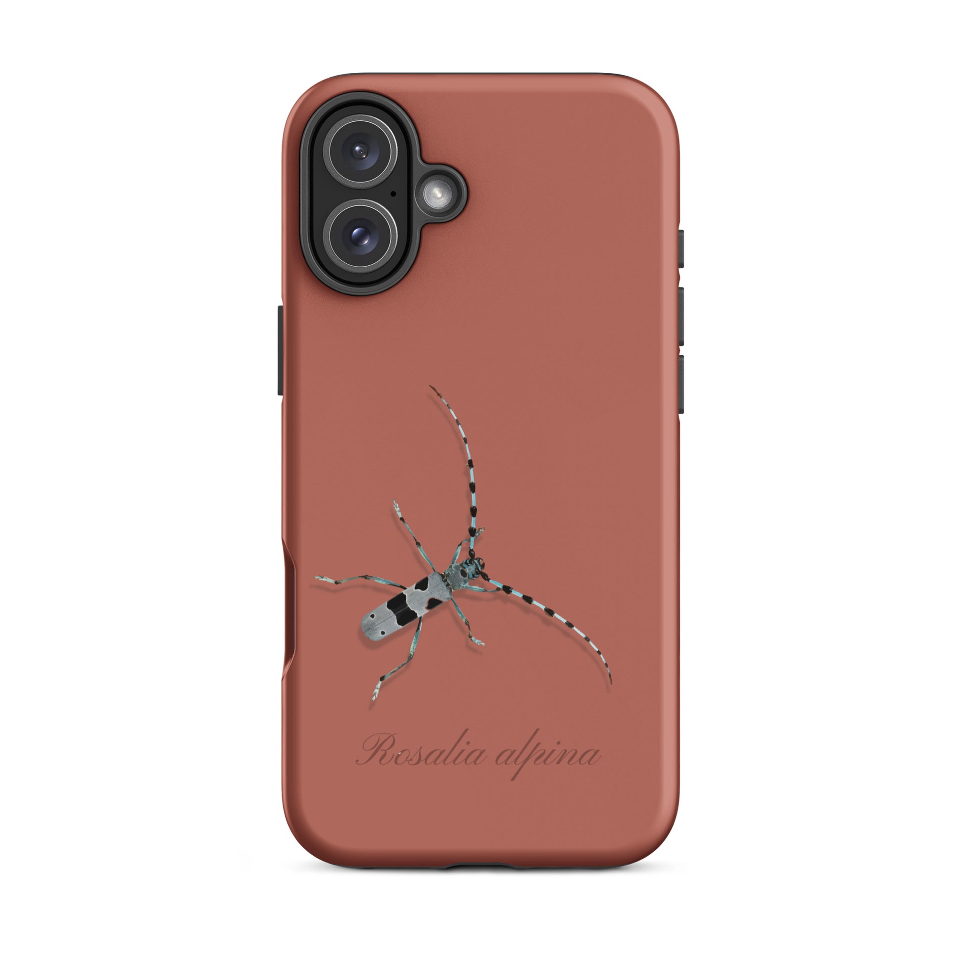 iPhone Hülle Alpenbock in Ziegelrot, robustes Design mit Alpenmotiv.