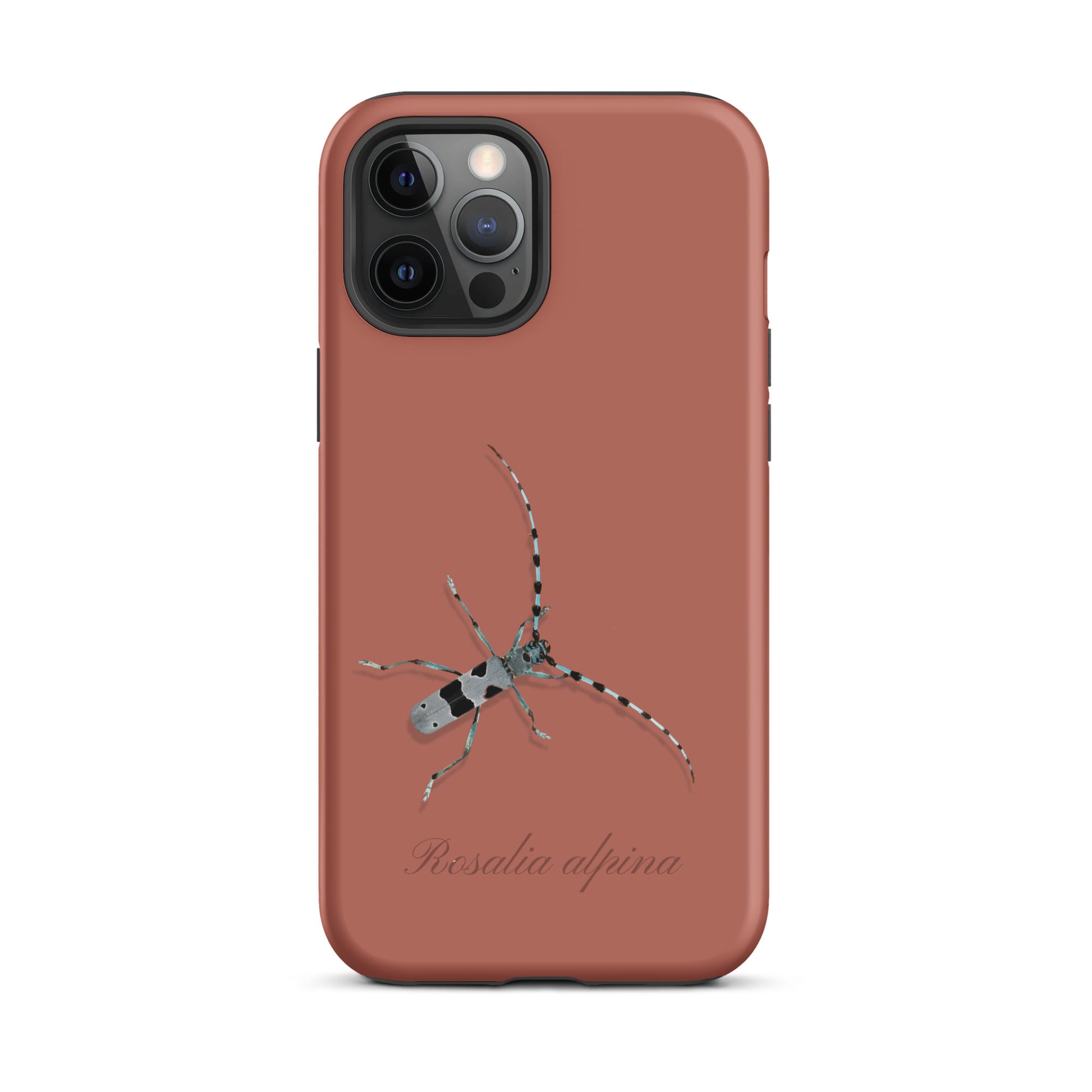 iPhone Case Alpenbock in Ziegelrot, robustes Design mit Alpenmotiv, Seitenansicht