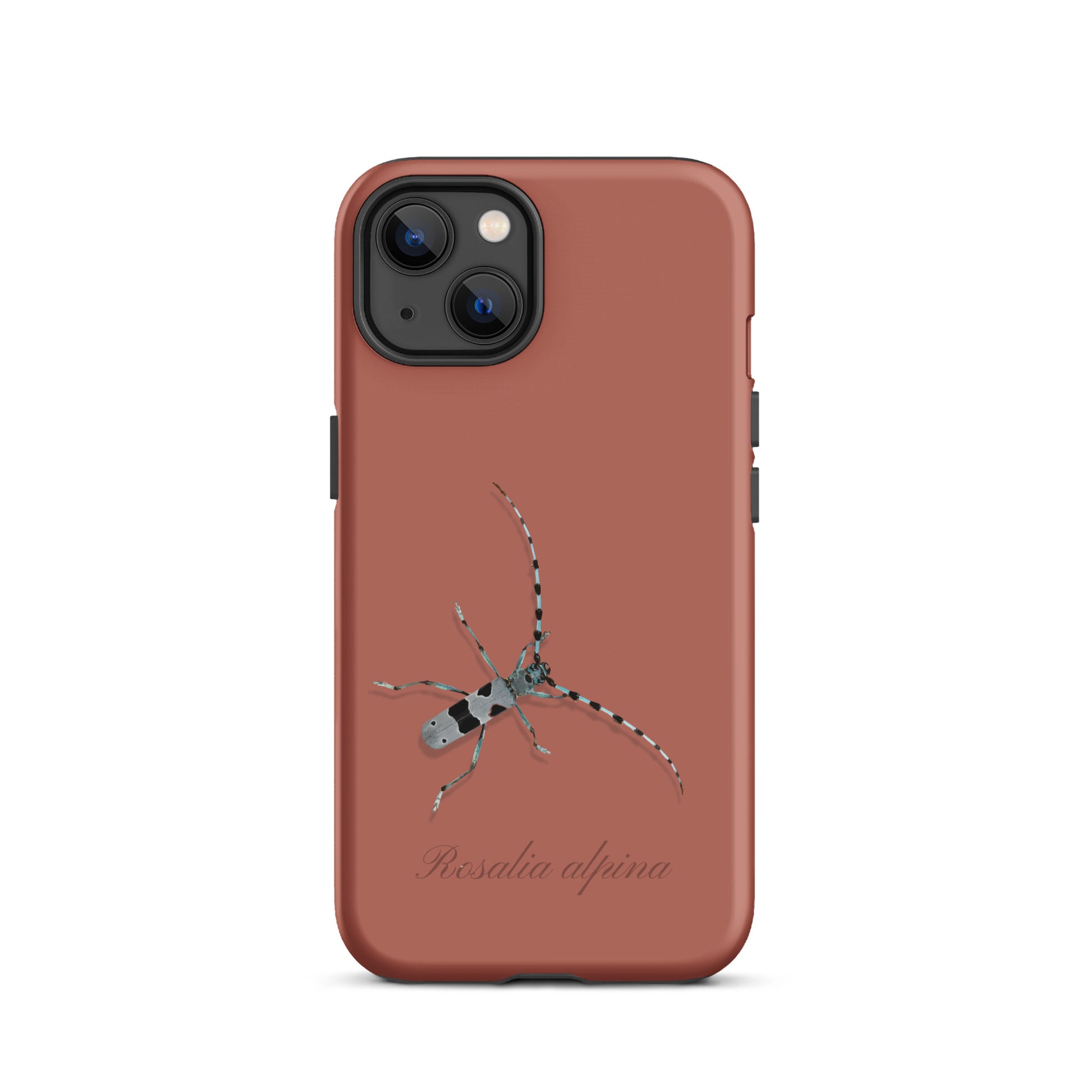 Ziegelrotes iPhone Case mit Alpenbock-Motiv, robuste Handyhülle mit Naturdesign
