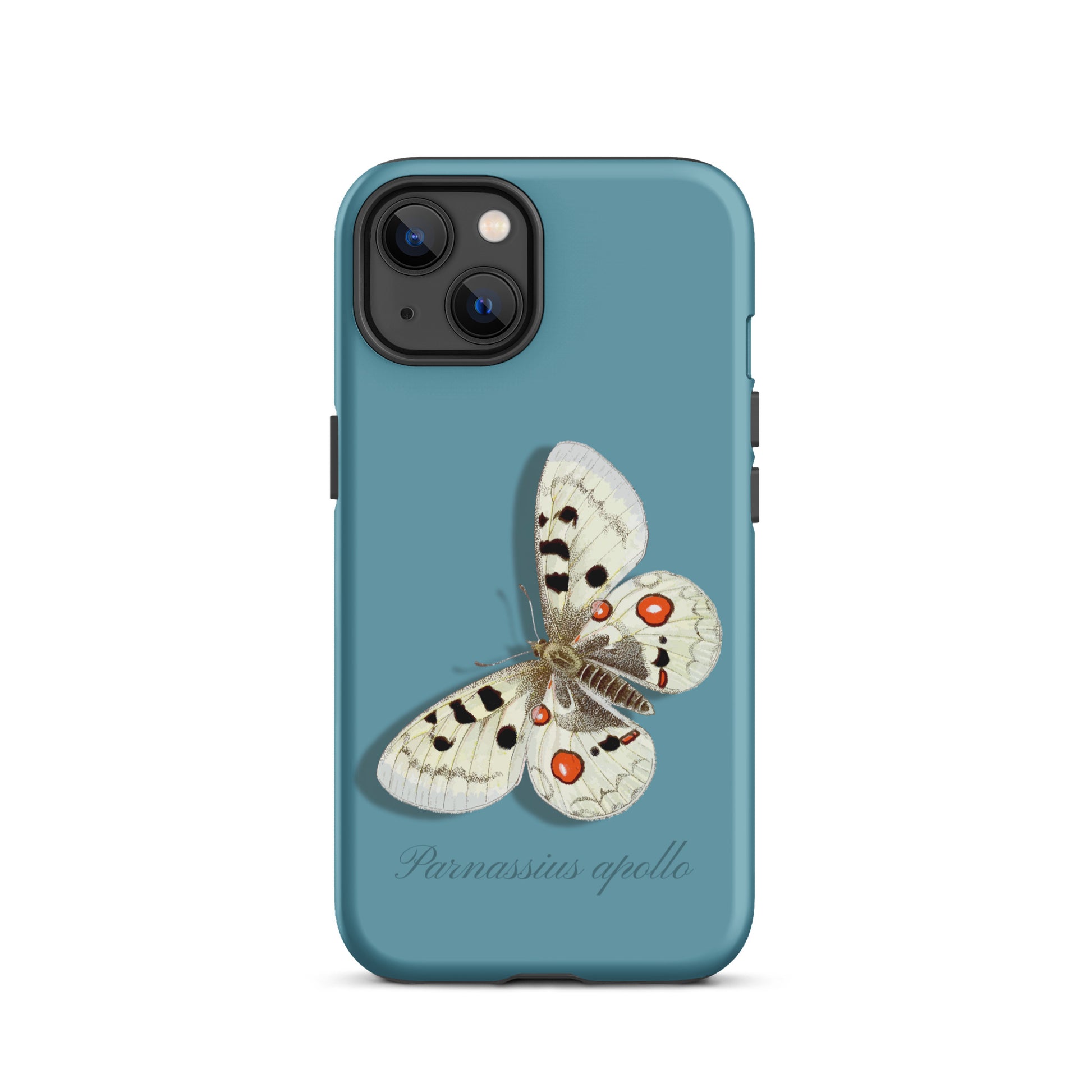 Handyhülle Apollofalter in Gletscherwasserblau für iPhone, Schmetterlingsdesign