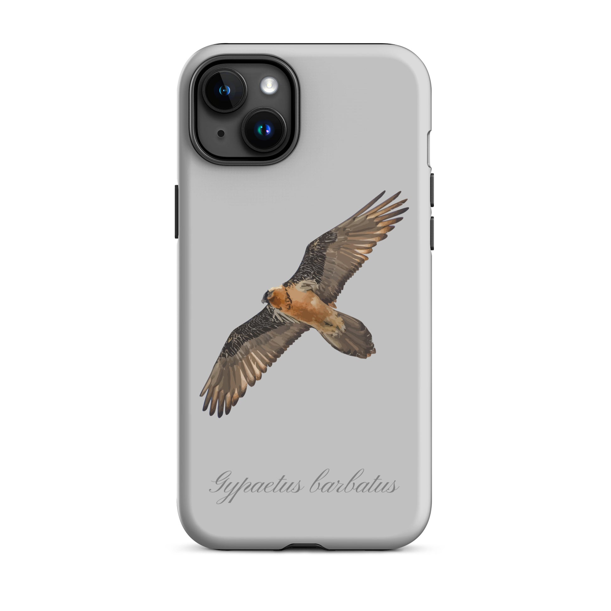 Graue iPhone-Hülle mit Bartgeier-Motiv, Schutzhülle aus robustem Material für Apple iPhone