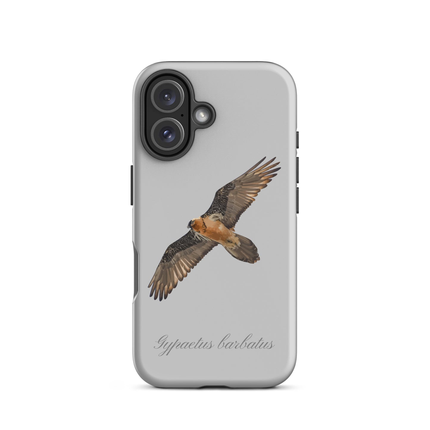 Graue iPhone-Hülle mit Bartgeier-Motiv, Schutzhülle aus robustem Material für Apple iPhone