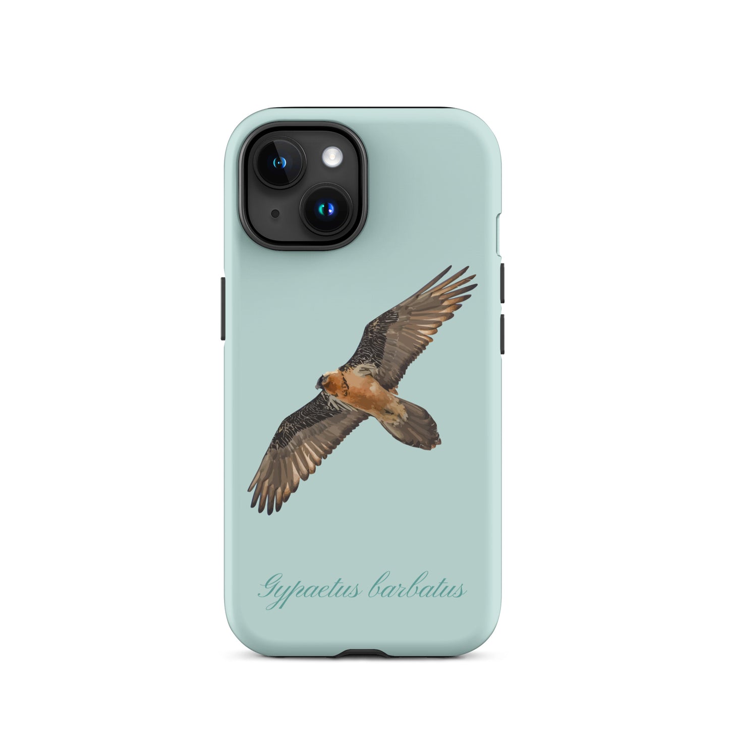 iPhone Hülle mit Bartgeier Motiv in Hellblau, Schutzhülle aus robustem Kunststoff, passend für Apple iPhone