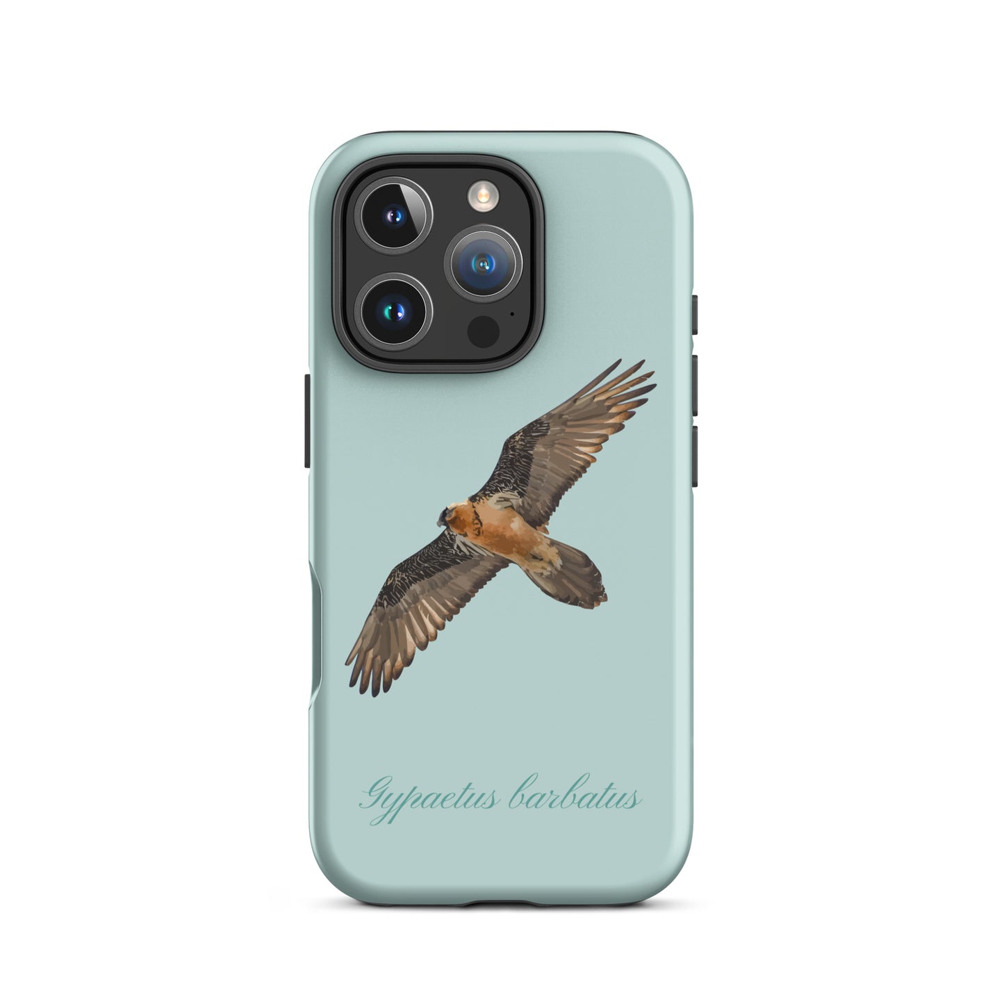 iPhone Hülle mit Bartgeier Motiv in Hellblau, Schutzhülle für Apple iPhone