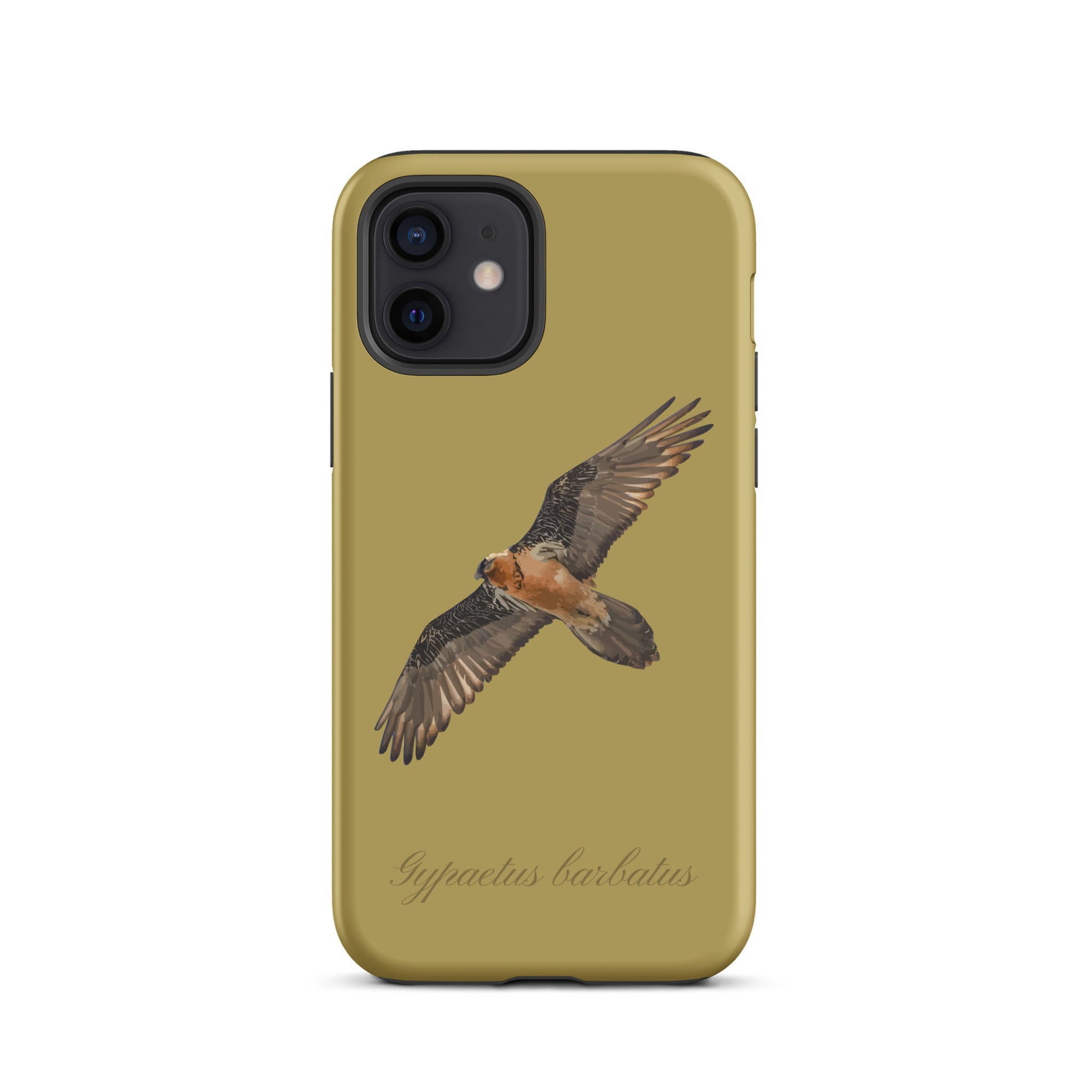 Ockergelbe iPhone-Hülle mit Bartgeier-Motiv, Schutzhülle aus robustem Material für Apple iPhone