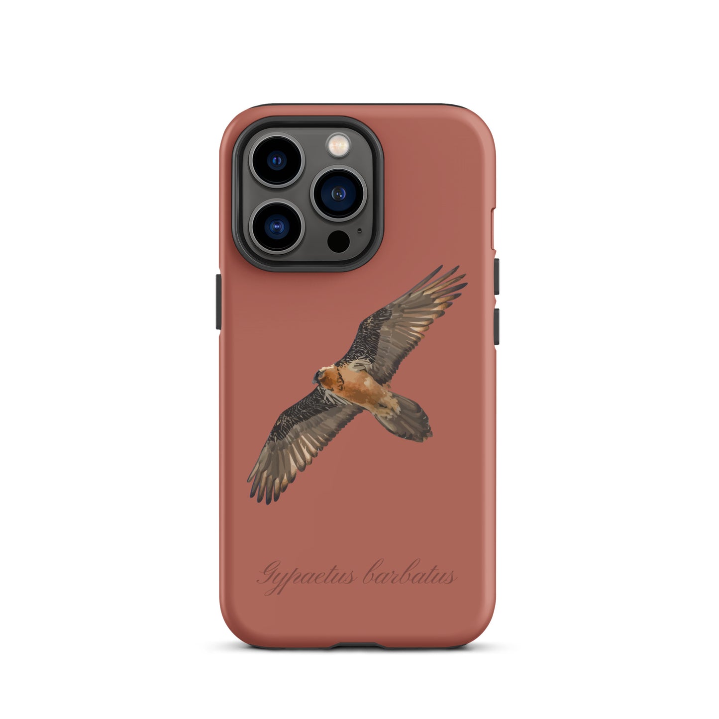 iPhone Case mit Bartgeier-Motiv in ziegelrot, robuste Handyhülle aus strapazierfähigem Material
