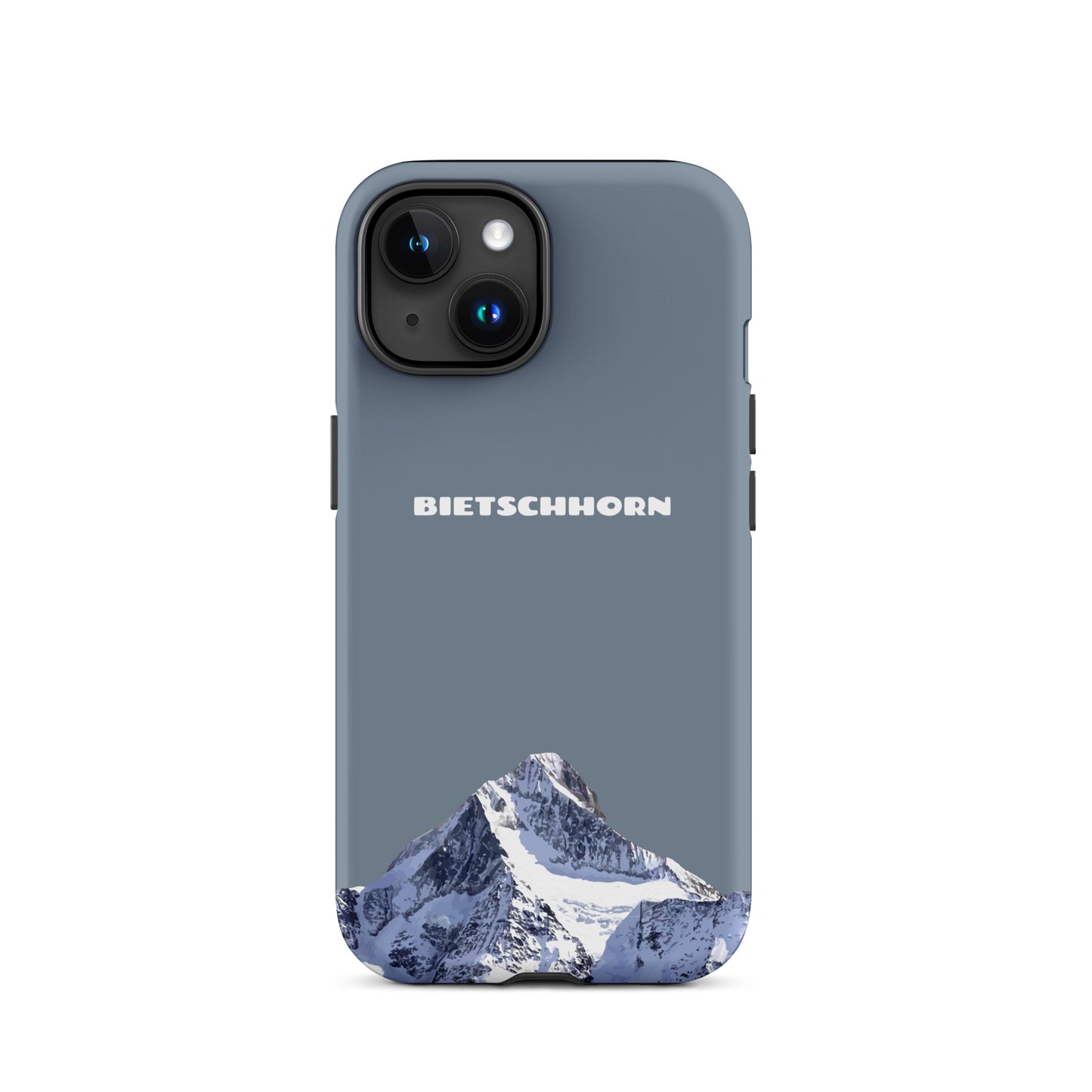 iPhone Case - Bietschhorn - Schiefergrau: Hard Case für Apple iPhone mit dem Berggipfel des Bietschhorn im Wallis