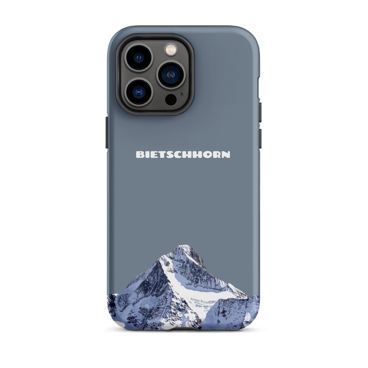 iPhone Case - Bietschhorn - Schiefergrau: Hard Case für Apple iPhone mit dem Berggipfel des Bietschhorn im Wallis