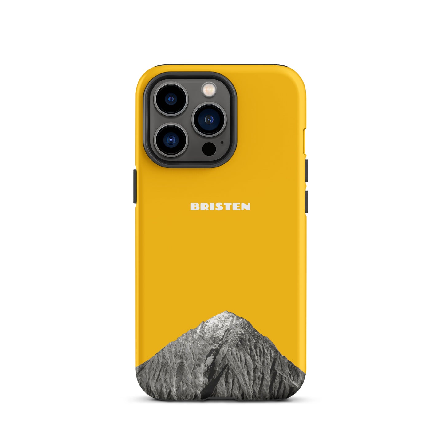 Schützende iPhone Case - Bristen in Goldgelb für Apple iPhone 13 Pro, elegant aus hochwertigem Material.