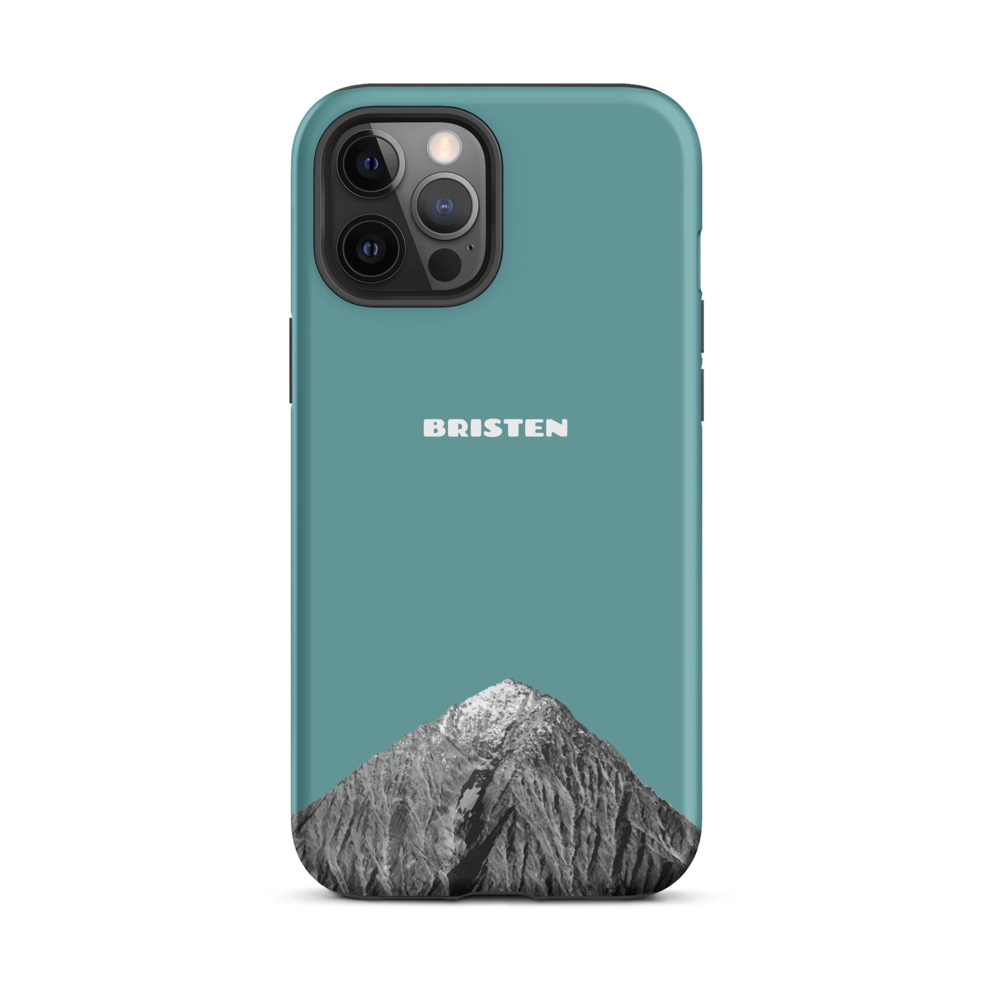 Kadettenblaue iPhone 12 Pro Max Hülle aus hochwertigem Silikon von Bristen, stoßfest und elegant.