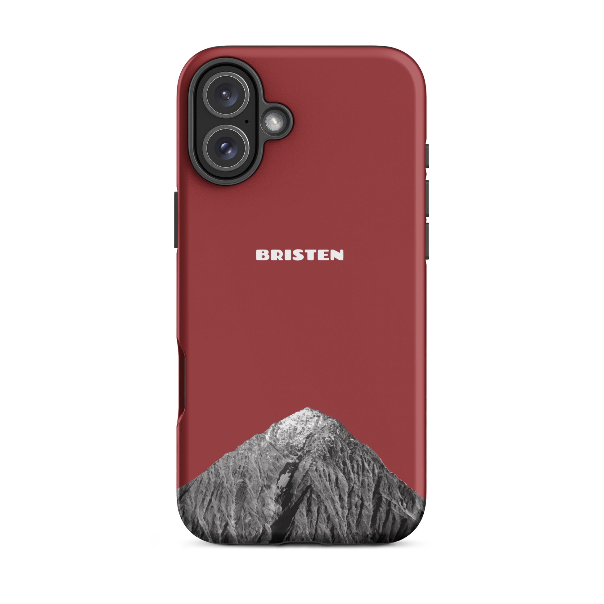 Rote iPhone 16 Plus Hülle aus Silikon mit strukturierter Oberfläche für besseren Griff.