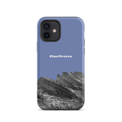 iPhone Case - Churfirsten - Pastellblau : Eine robuste Schutzhülle in attraktivem Design mit den Gipfeln der Churfirsten im Toggenburg.