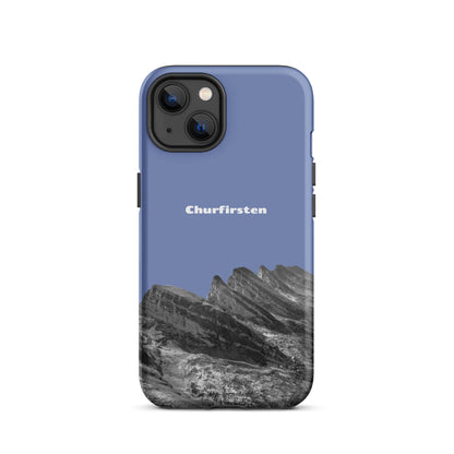 iPhone Case - Churfirsten - Pastellblau : Eine robuste Schutzhülle in attraktivem Design mit den Gipfeln der Churfirsten im Toggenburg.