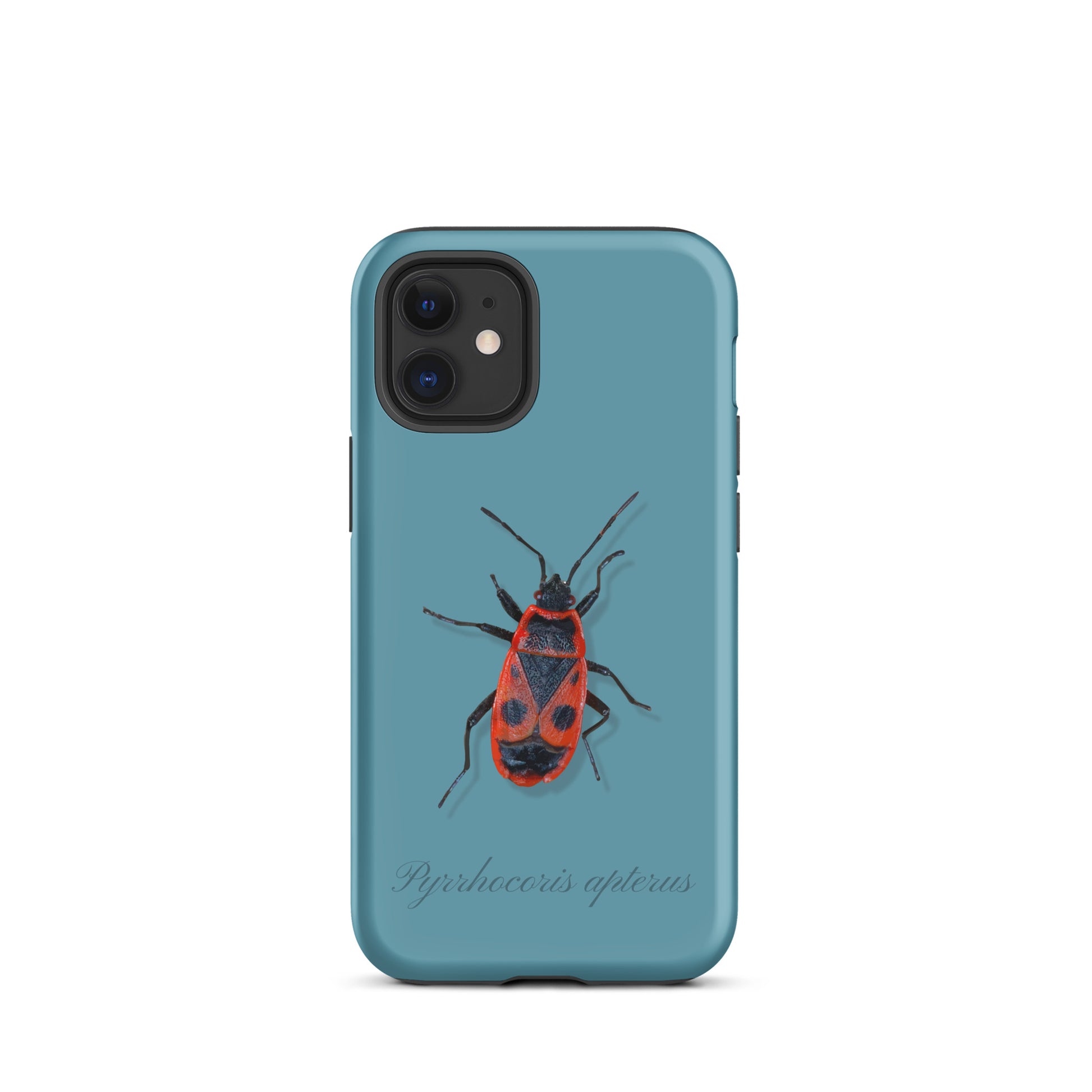 Handyhülle iPhone Case - Feuerwanze in Gletscherwasserblau mit strukturierter Oberfläche