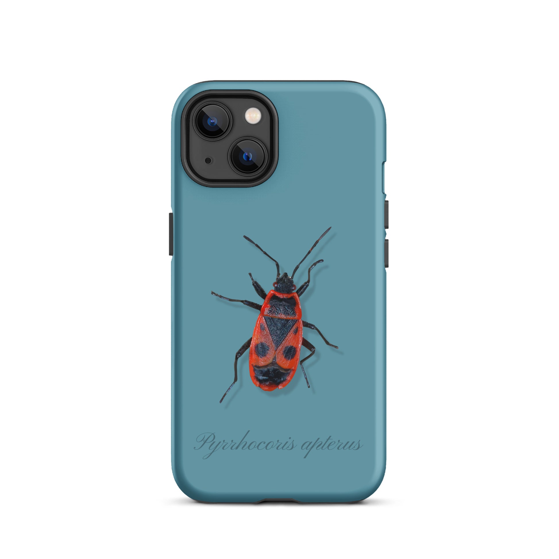 Handyhülle iPhone Case - Feuerwanze in Gletscherwasserblau mit strukturierter Oberfläche