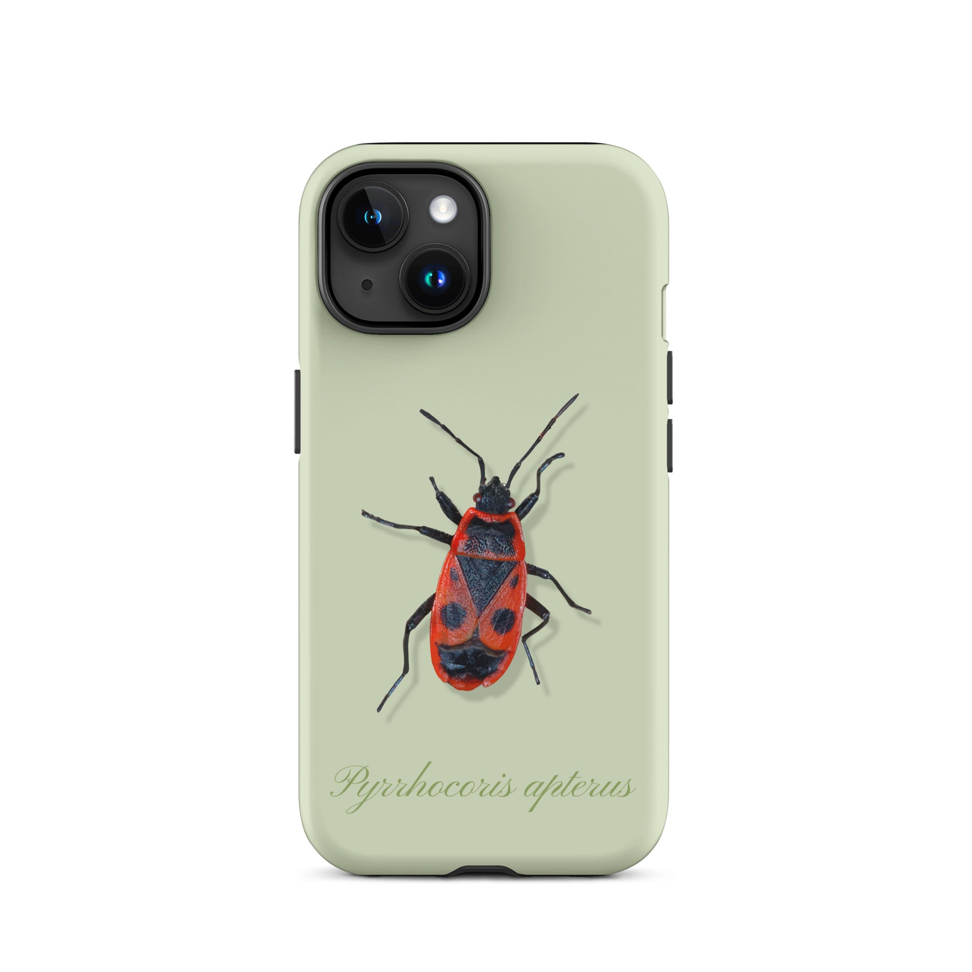 iPhone Case mit Feuerwanzen-Design in Hellgrün, Schutzhülle aus robustem Material für Apple iPhone