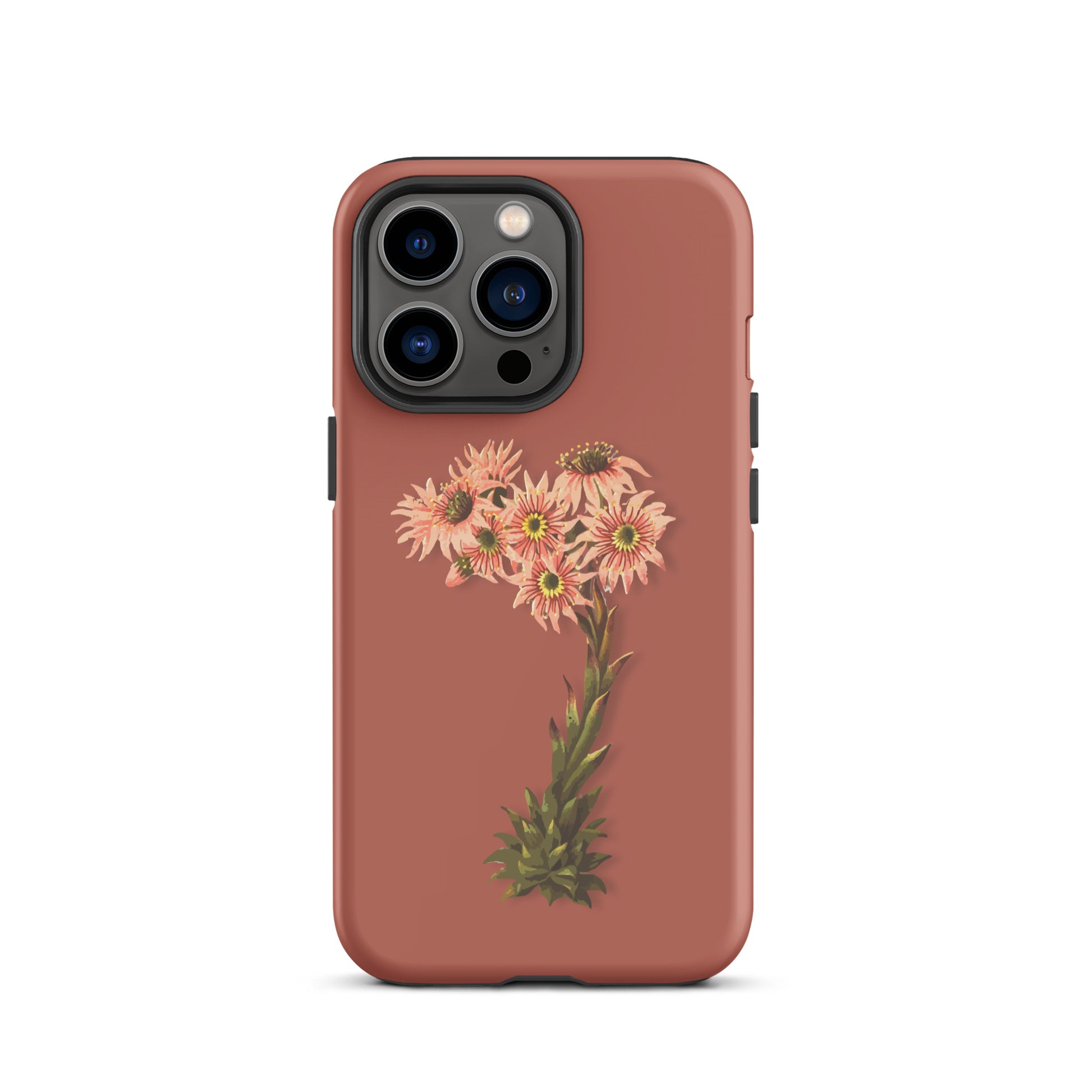 Schutzhülle für Apple iPhone: iPhone Case - Hauswurz - Ziegelrot 